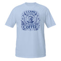 I Came, I Saw Tee - Sketchline Tees blue ink doodle T-shirt