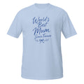 World's Best Mum Tee - Sketchline Tees blue ink doodle T-shirt