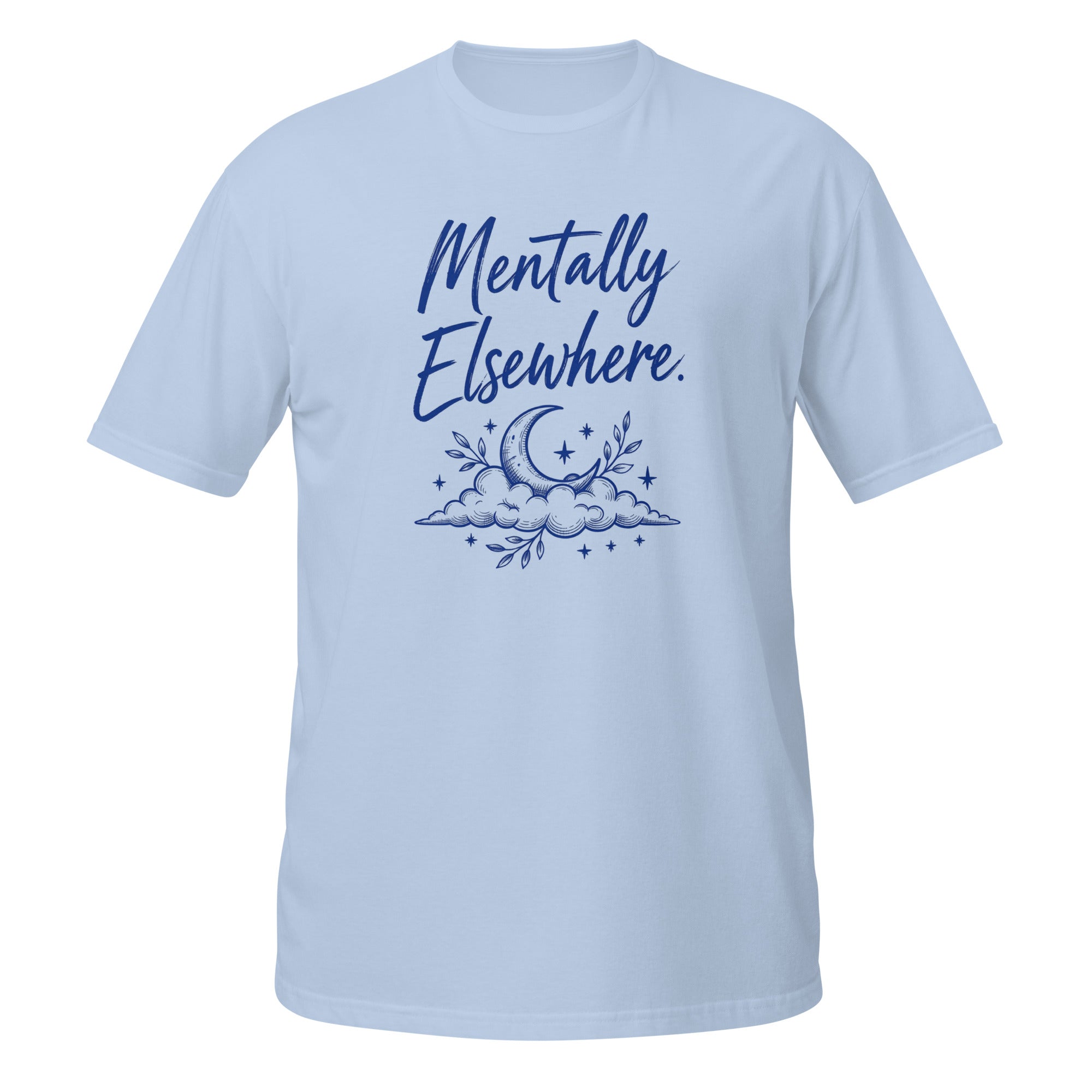 Mentally Elsewhere Tee - Sketchline Tees blue ink doodle T-shirt