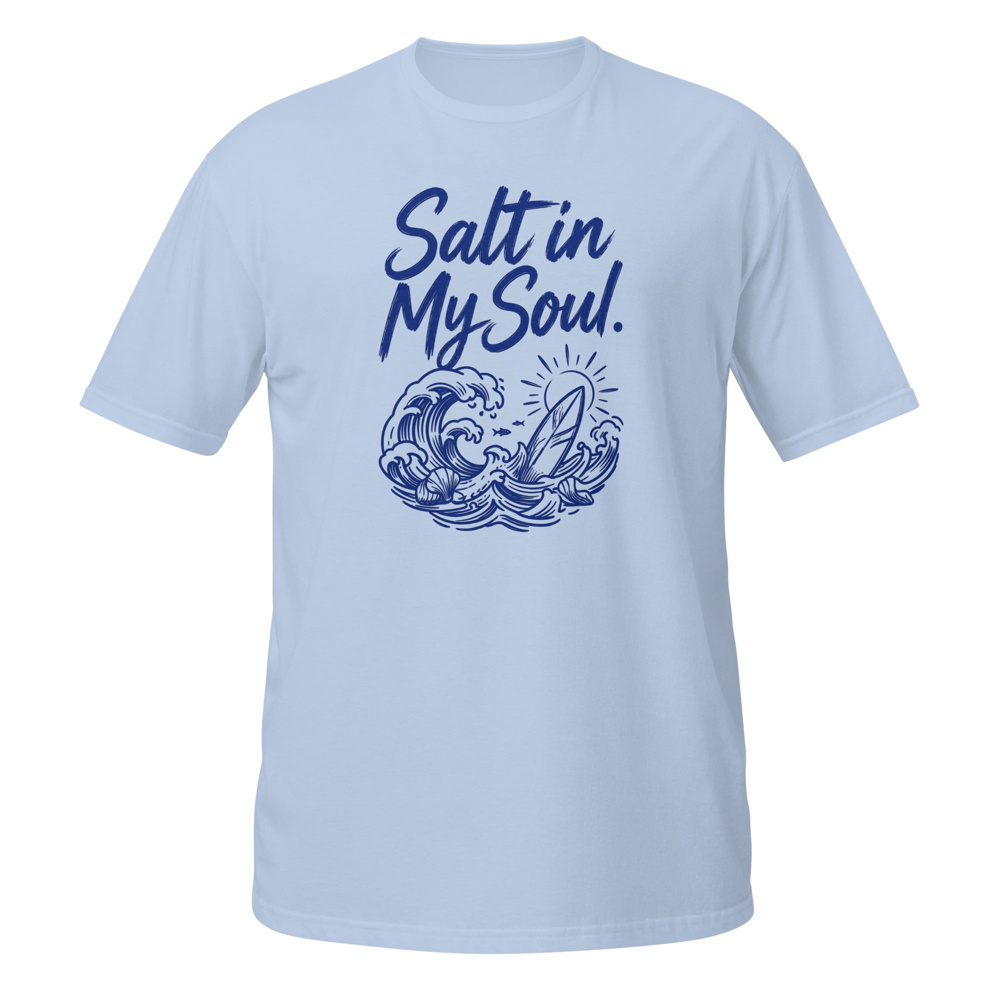Salt in My Soul Tee - Sketchline Tees blue ink doodle T-shirt