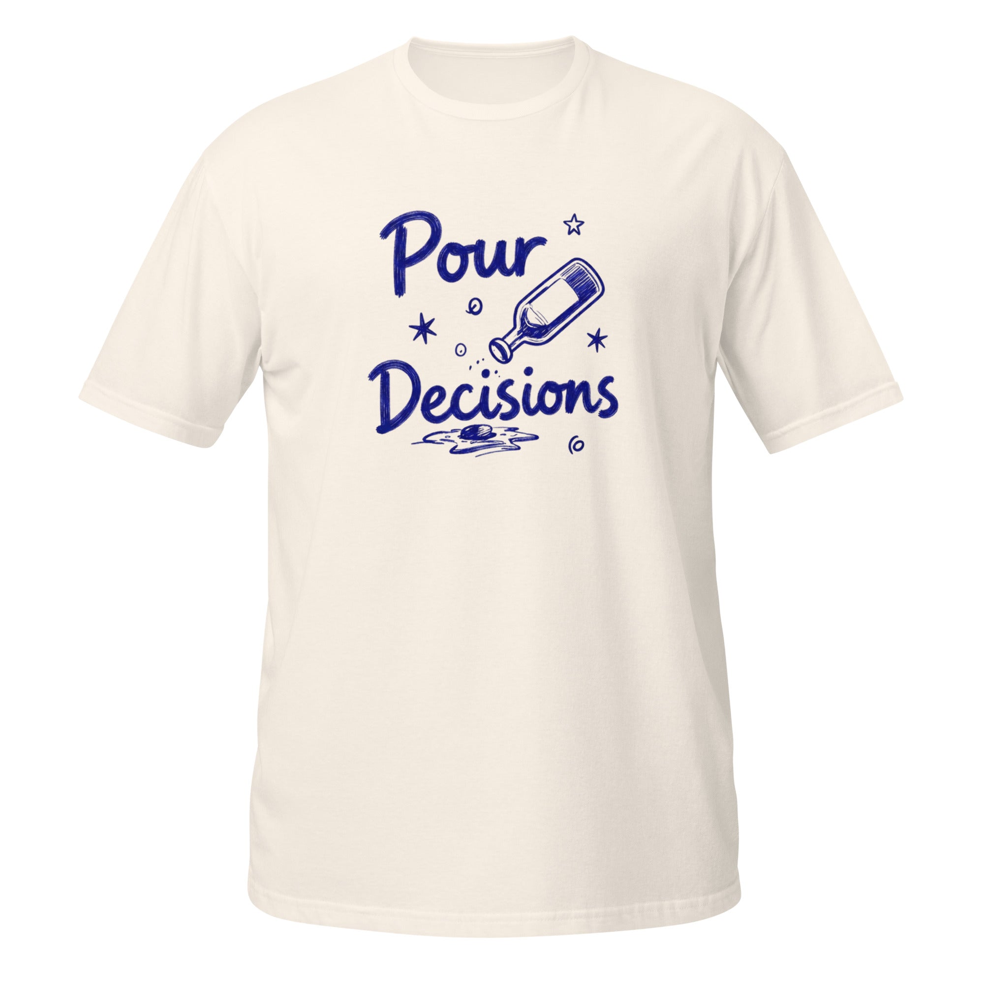 Pour Decisions Tee - Sketchline Tees blue ink doodle T-shirt