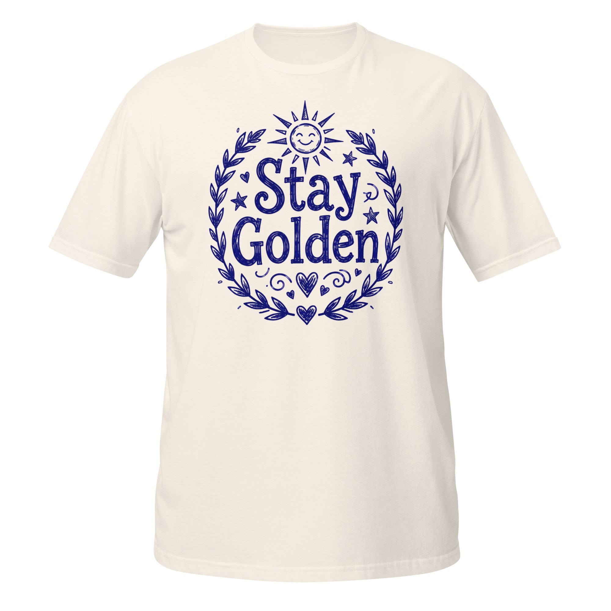 Stay Golden Tee - Sketchline Tees blue ink doodle T-shirt