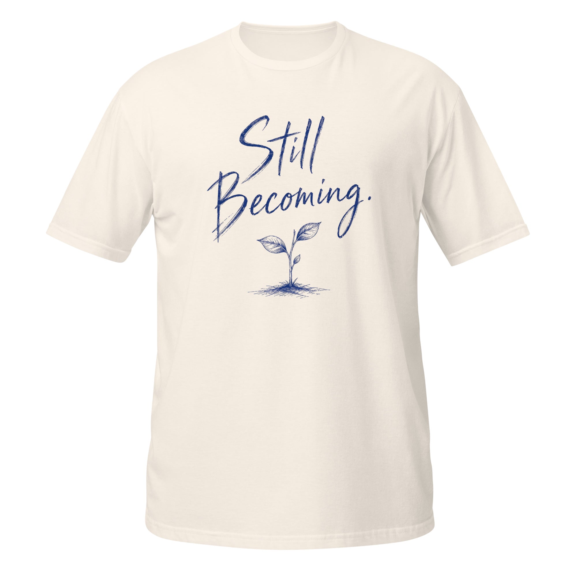 Still Becoming Tee - Sketchline Tees blue ink doodle T-shirt
