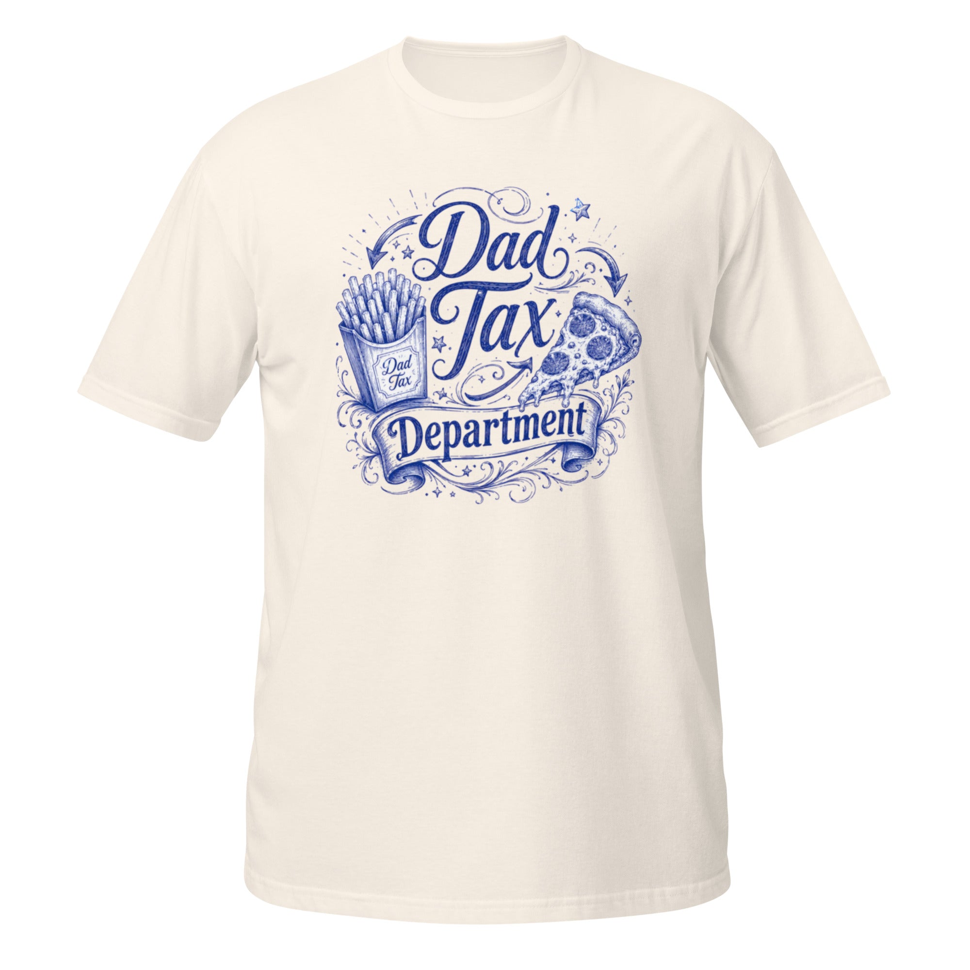 Dad Tax Tee - Sketchline Tees blue ink doodle T-shirt