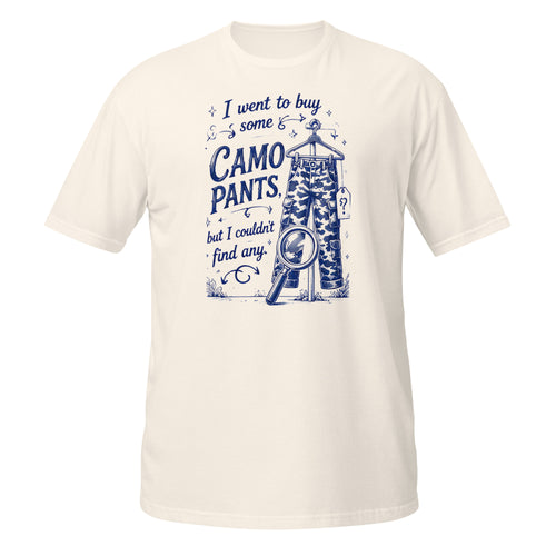 Camo Pants Tee - Sketchline Tees blue ink doodle T-shirt