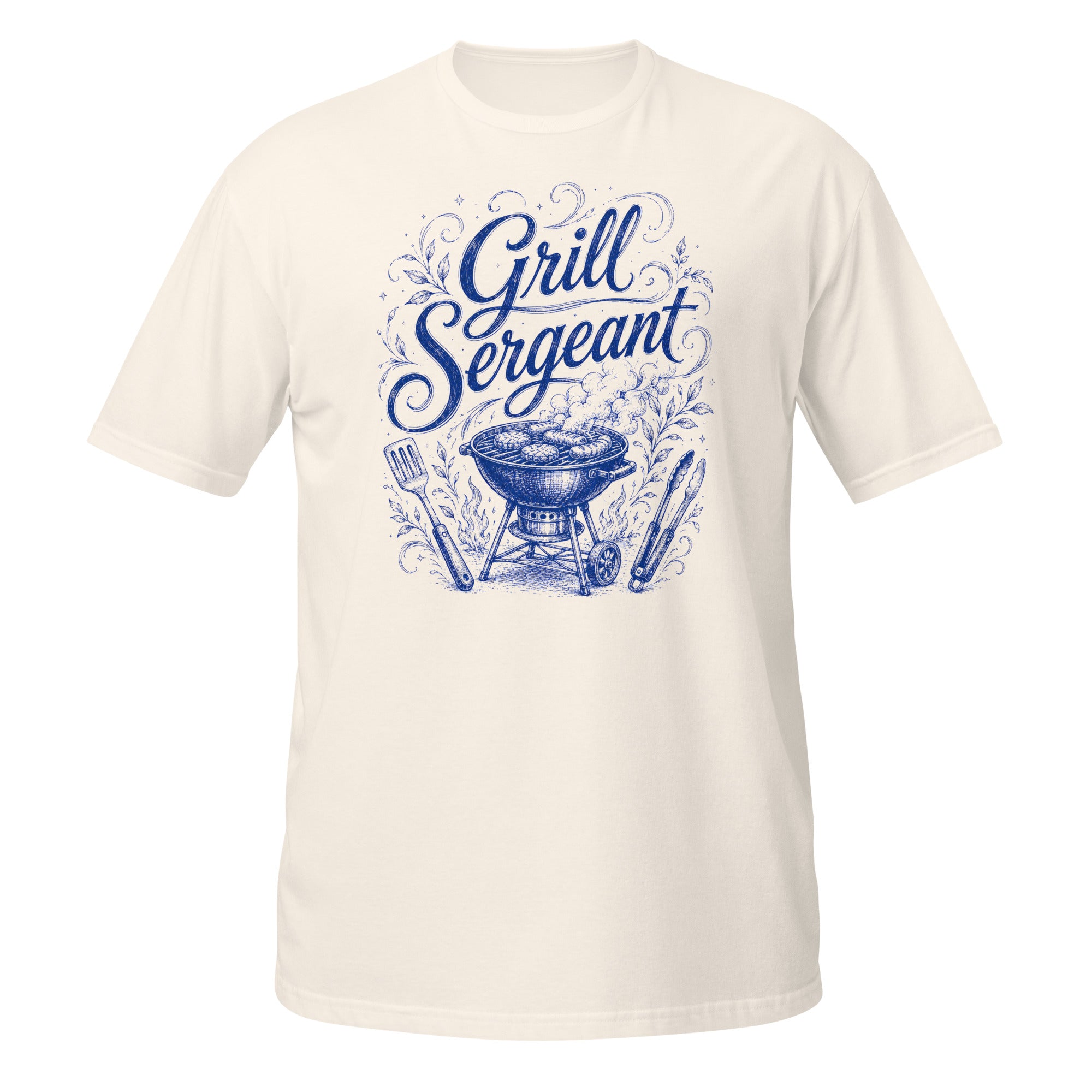 Grill Sergeant Tee - Sketchline Tees blue ink doodle T-shirt