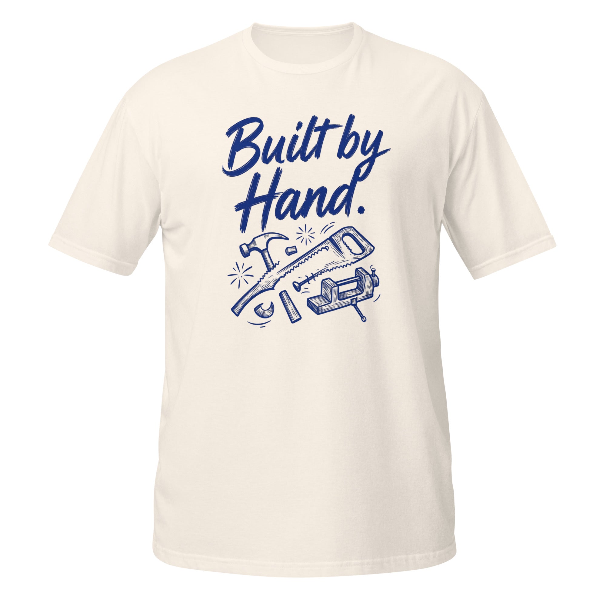 Built by Hand Tee - Sketchline Tees blue ink doodle T-shirt