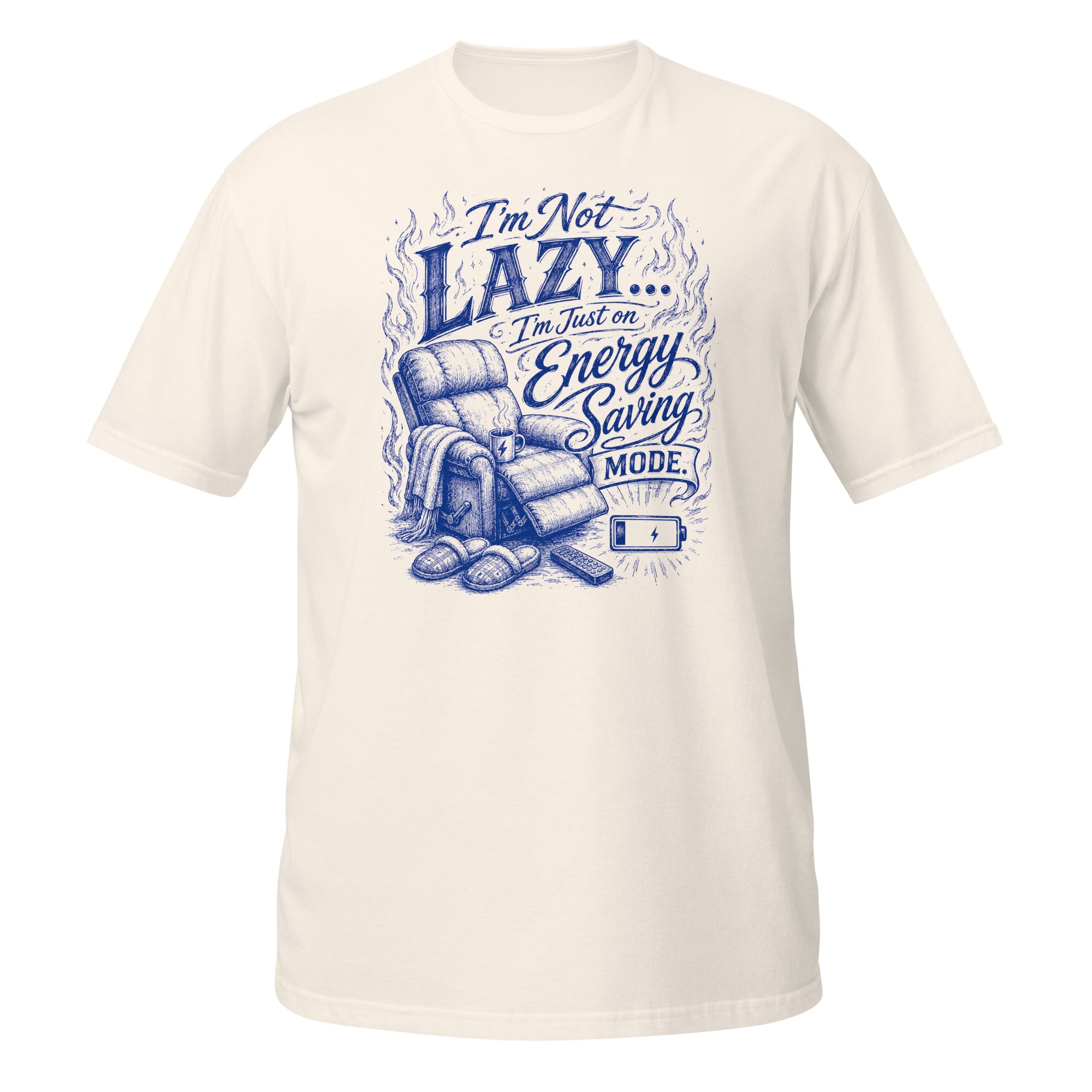 Lazy Energy Tee - Sketchline Tees blue ink doodle T-shirt