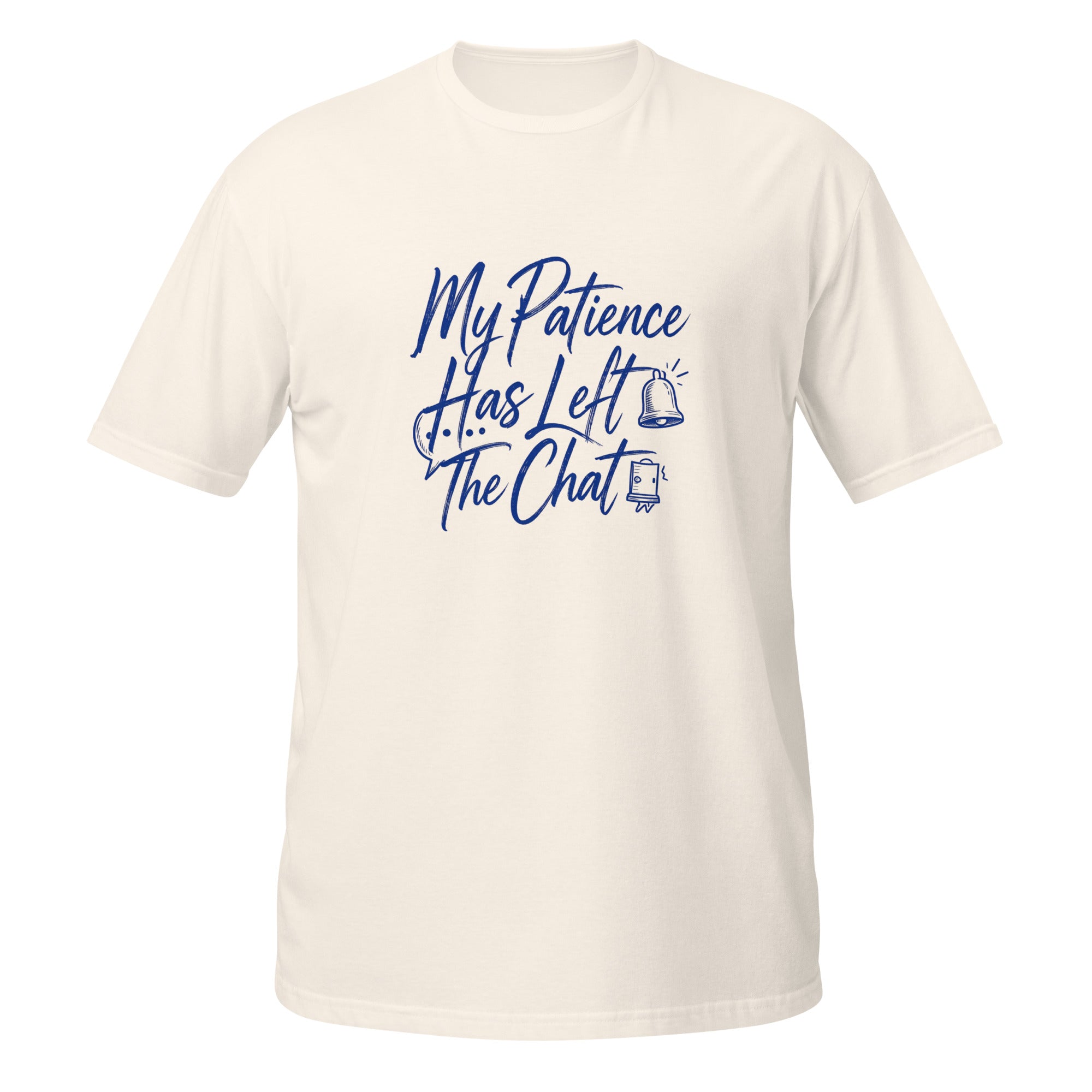 My Patience Has Left Tee - Sketchline Tees blue ink doodle T-shirt