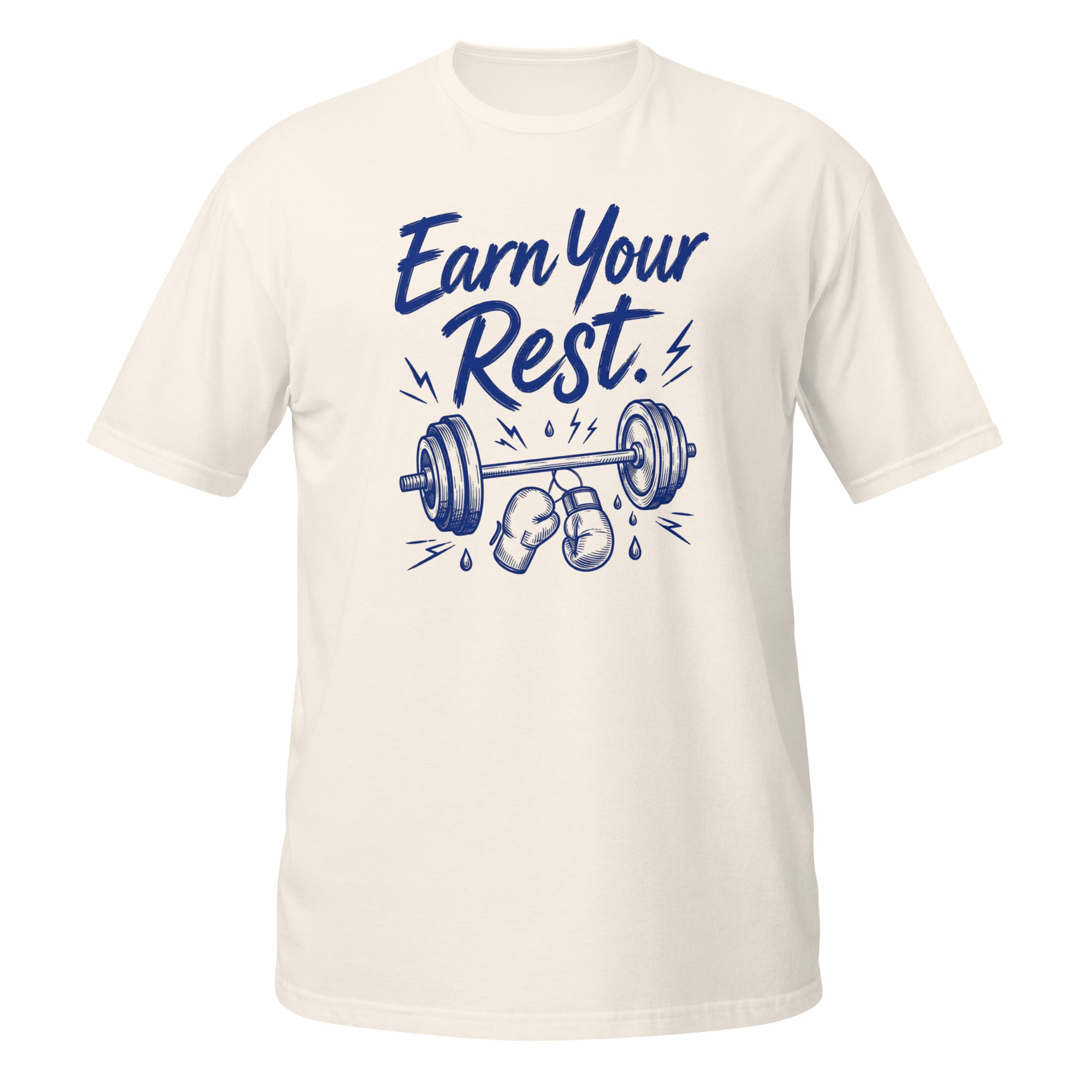 Earn Your Rest Tee - Sketchline Tees blue ink doodle T-shirt