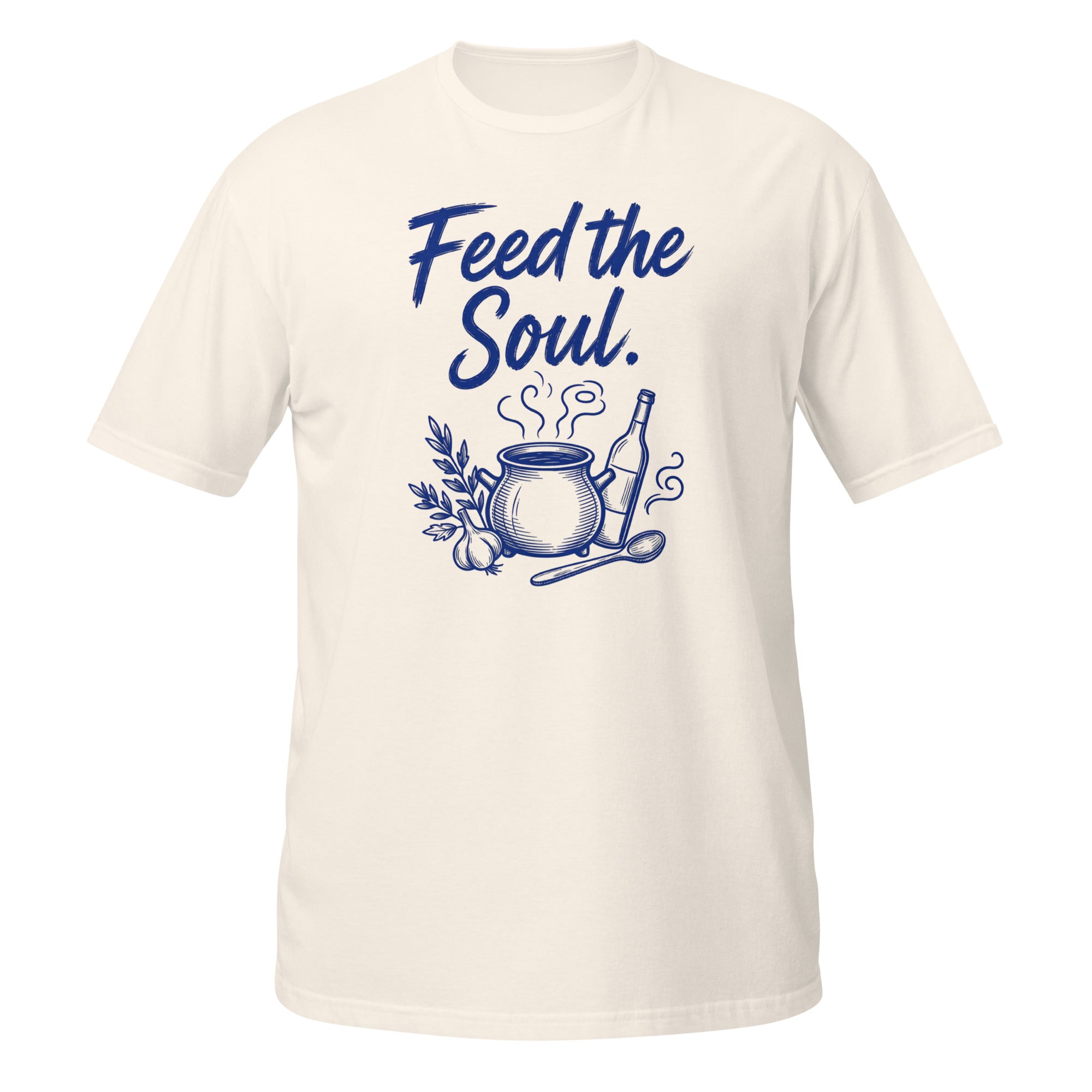 Feed the Soul Tee - Sketchline Tees blue ink doodle T-shirt