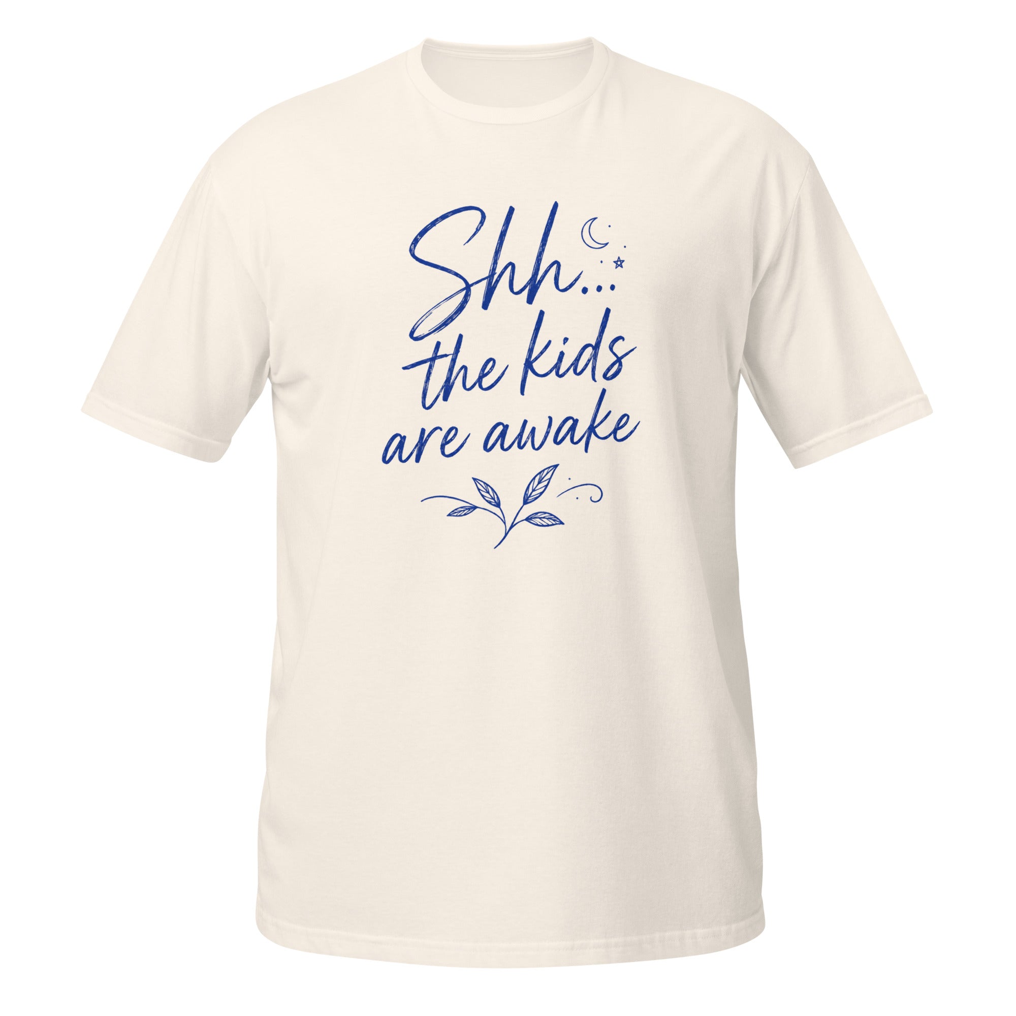 Shh, the Kids Are Awake Tee - Sketchline Tees kids blue ink doodle T-shirt