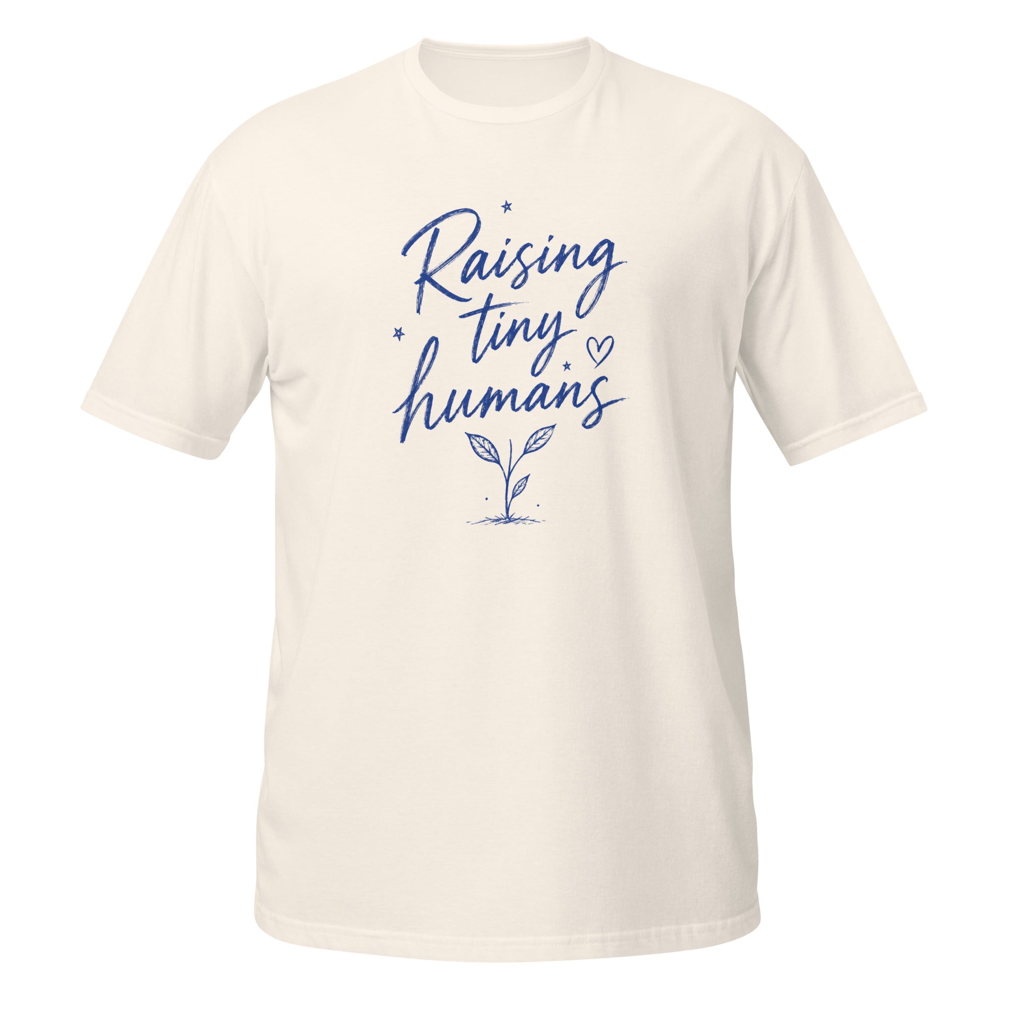 Raising Tiny Humans Tee - Sketchline Tees blue ink doodle T-shirt