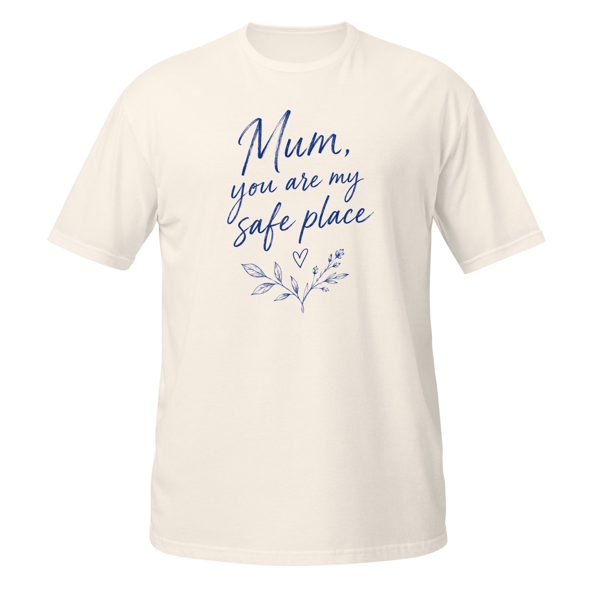 Mum, You Are My Safe Place Tee - Sketchline Tees blue ink doodle T-shirt