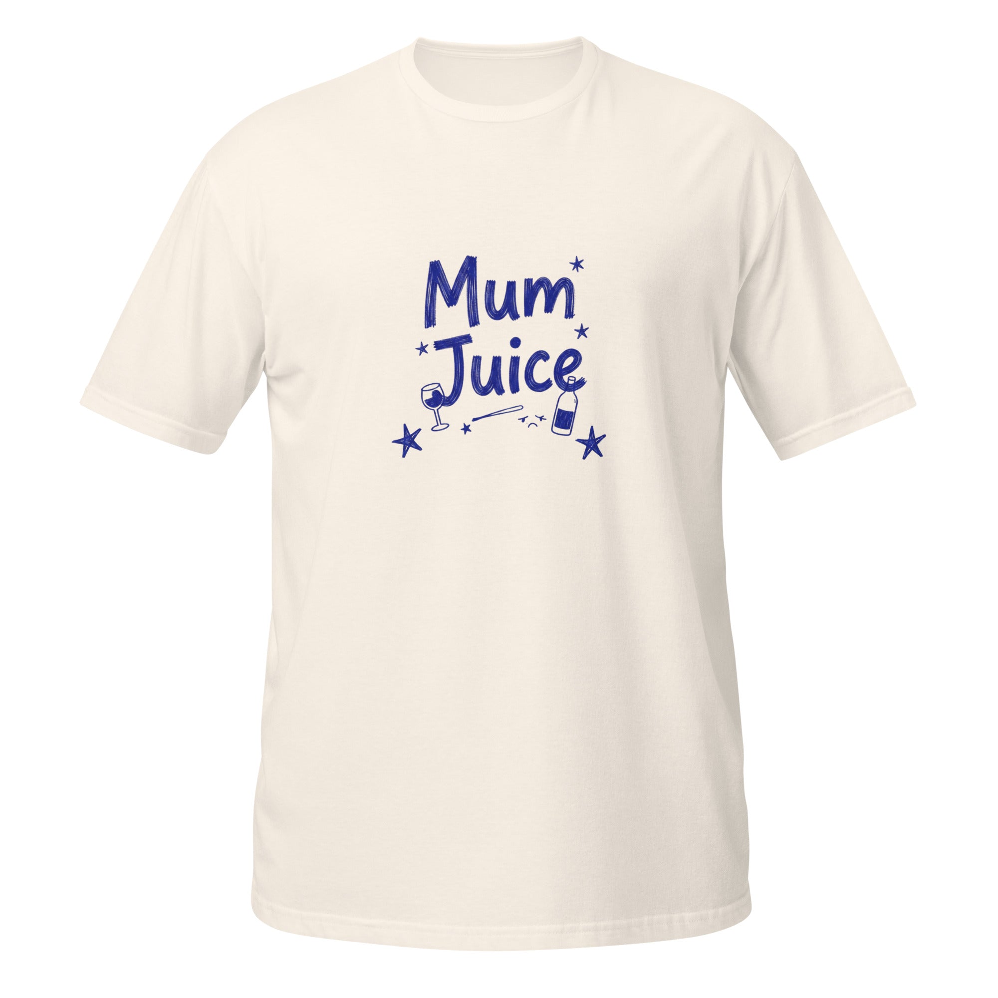 Mum Juice Tee - Sketchline Tees blue ink doodle T-shirt