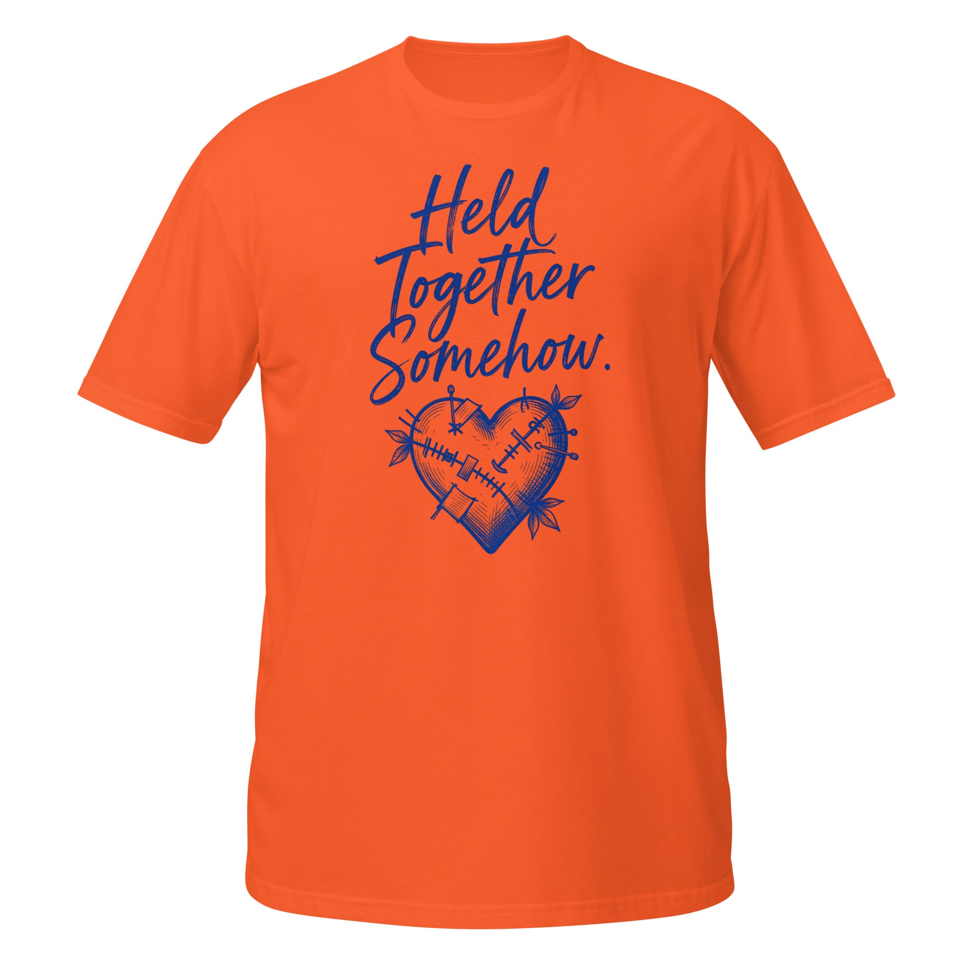 Held Together Somehow Tee - Sketchline Tees blue ink doodle T-shirt