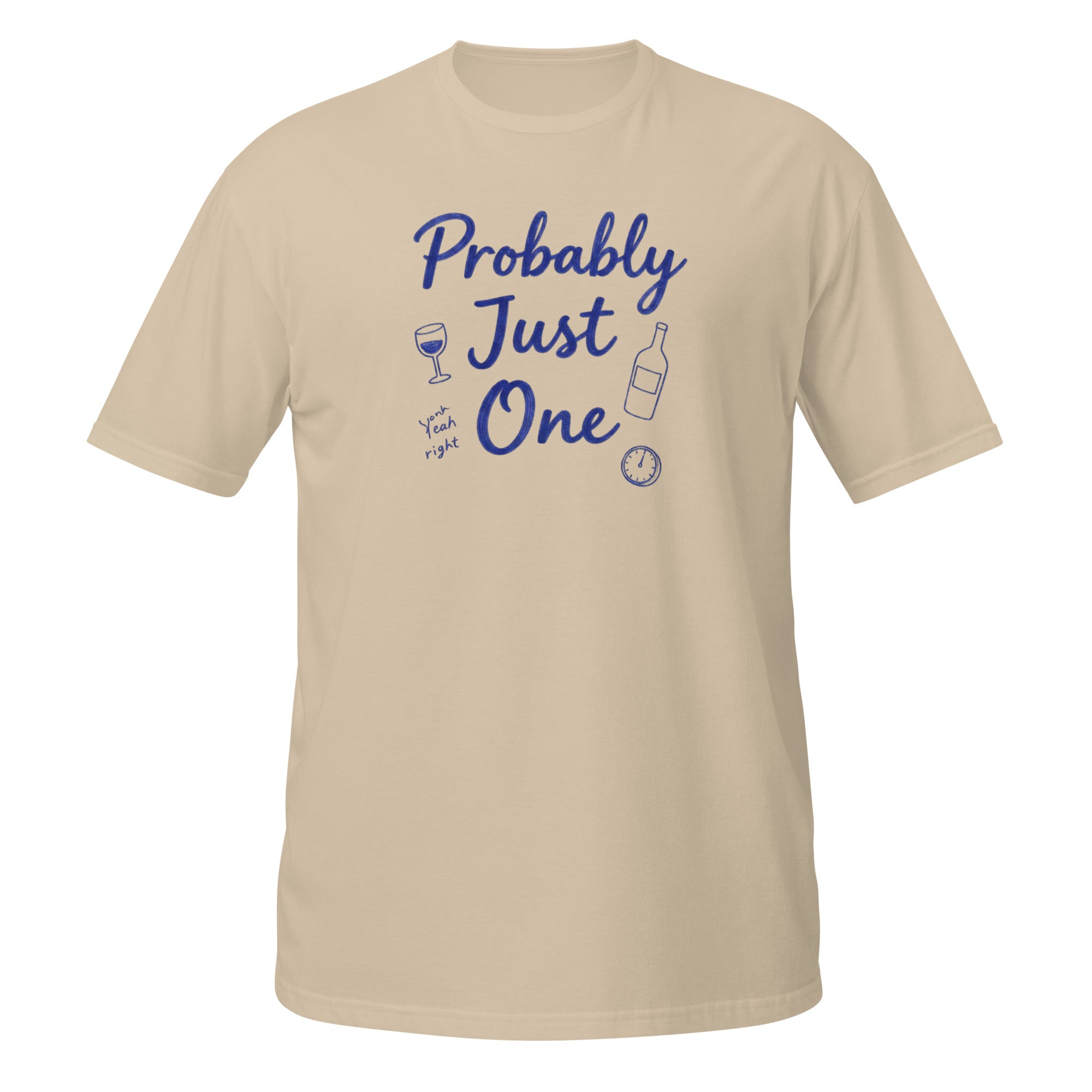 Probably Just One Tee - Sketchline Tees blue ink doodle T-shirt