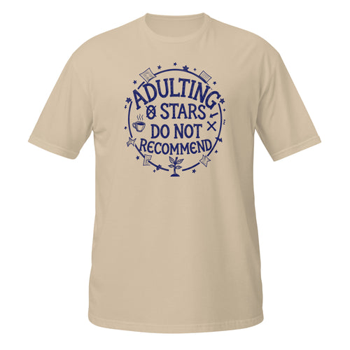 Adulting Tee - Sketchline Tees blue ink doodle T-shirt