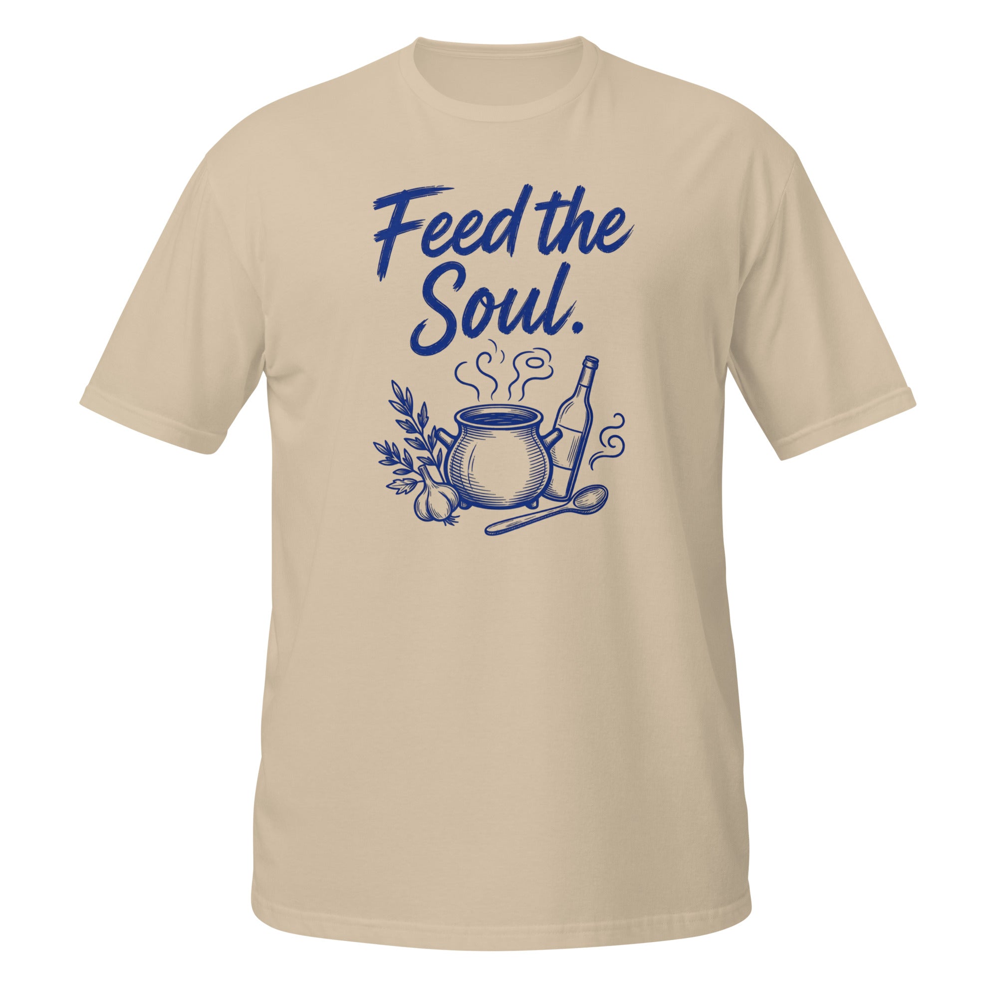 Feed the Soul Tee - Sketchline Tees blue ink doodle T-shirt
