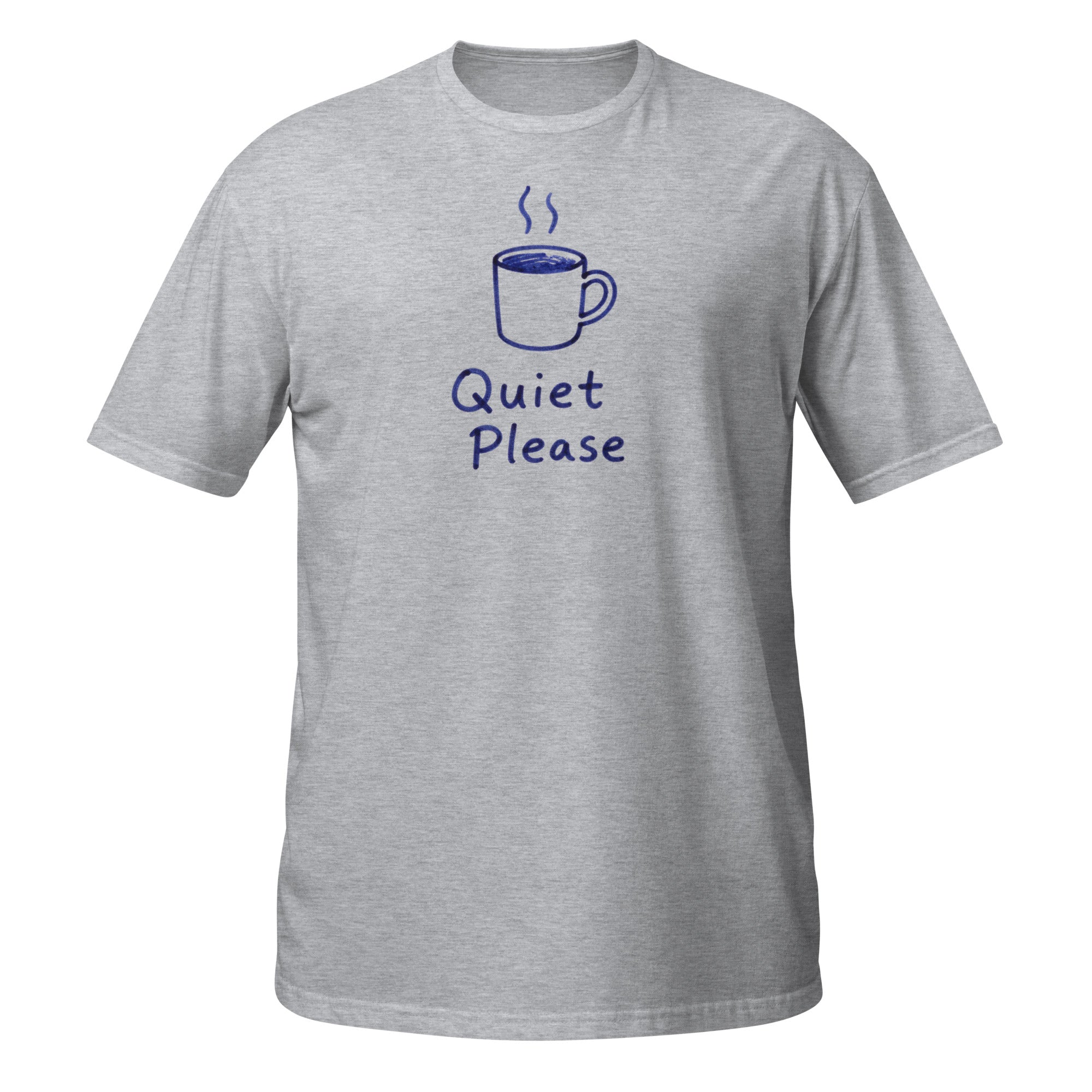 Quiet Please Tee - Sketchline Tees blue ink doodle T-shirt