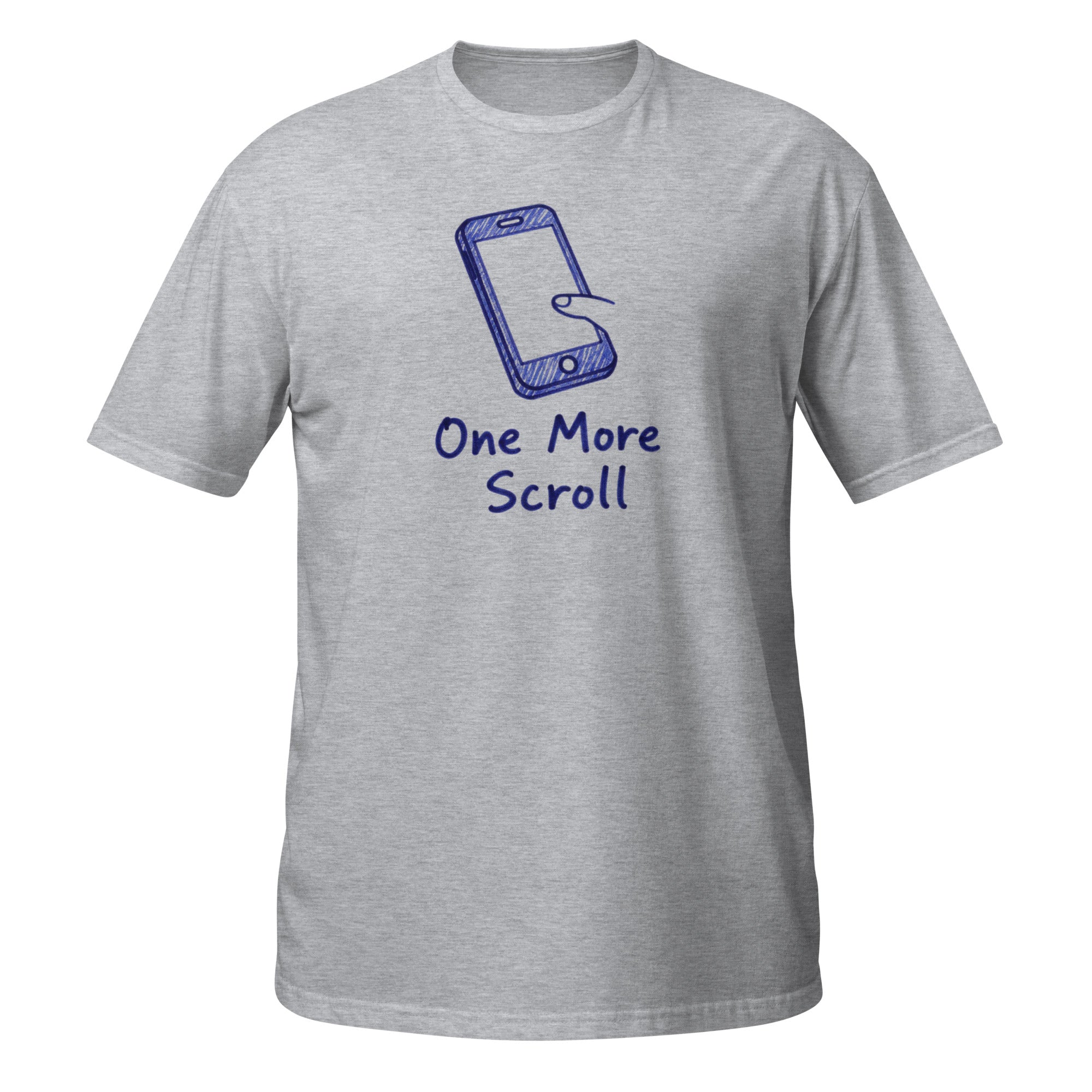 One More Scroll Tee - Sketchline Tees blue ink doodle T-shirt