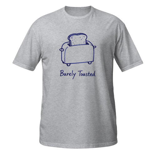 Barely Toasted Tee - Sketchline Tees blue ink doodle T-shirt