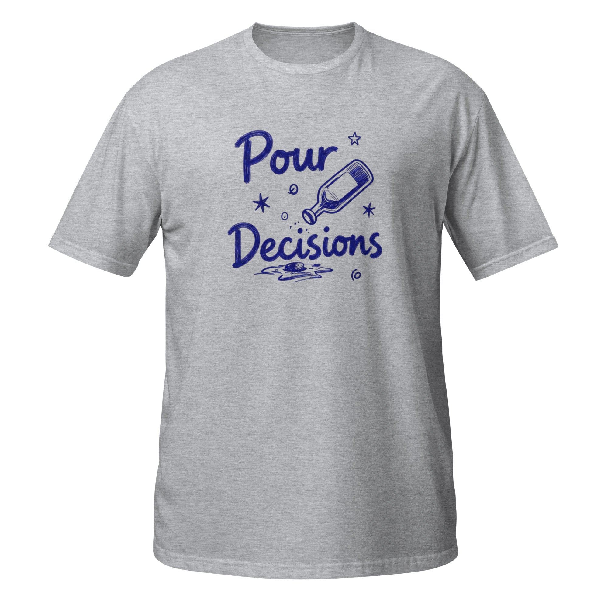 Pour Decisions Tee - Sketchline Tees blue ink doodle T-shirt