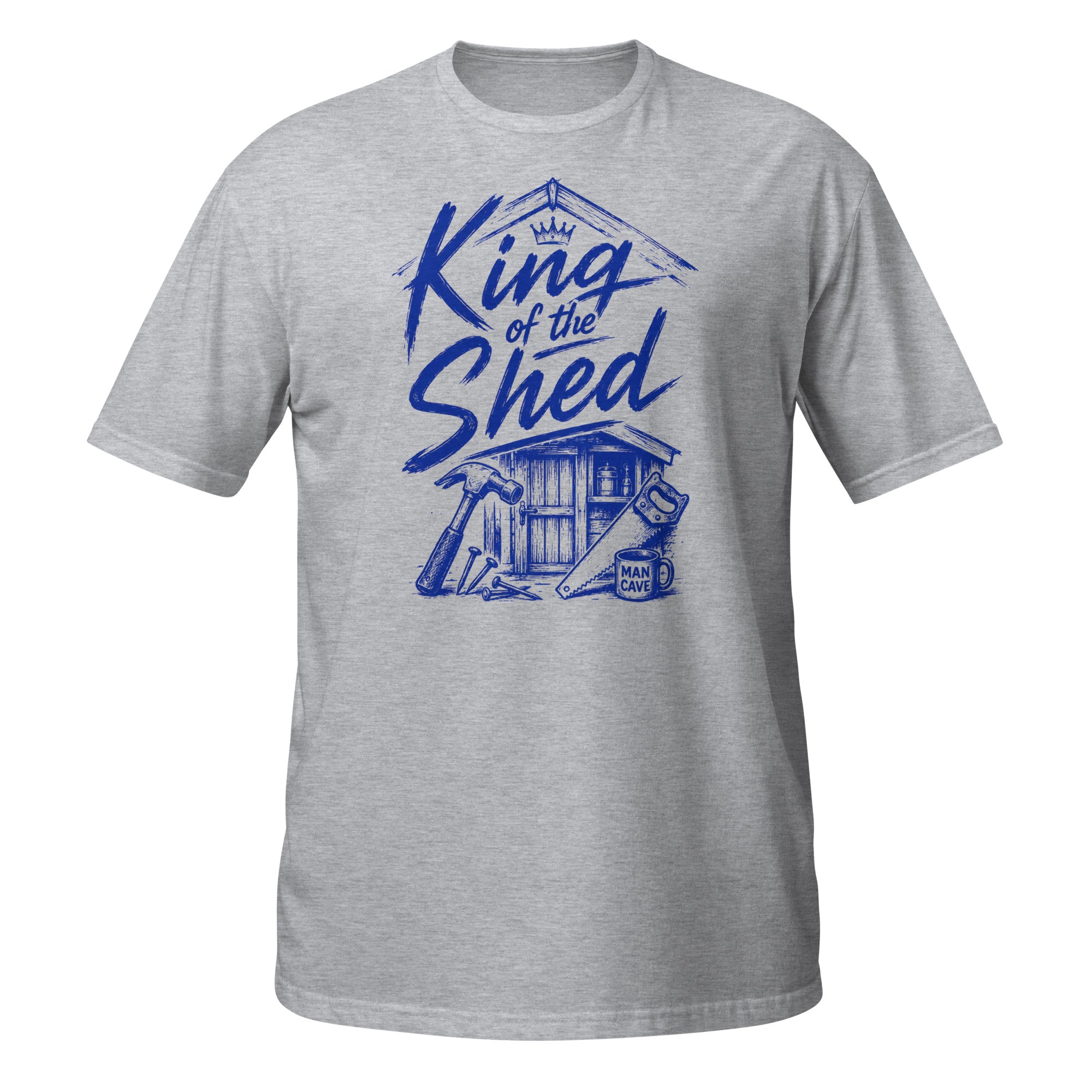 King of the Shed Tee - Sketchline Tees blue ink doodle T-shirt