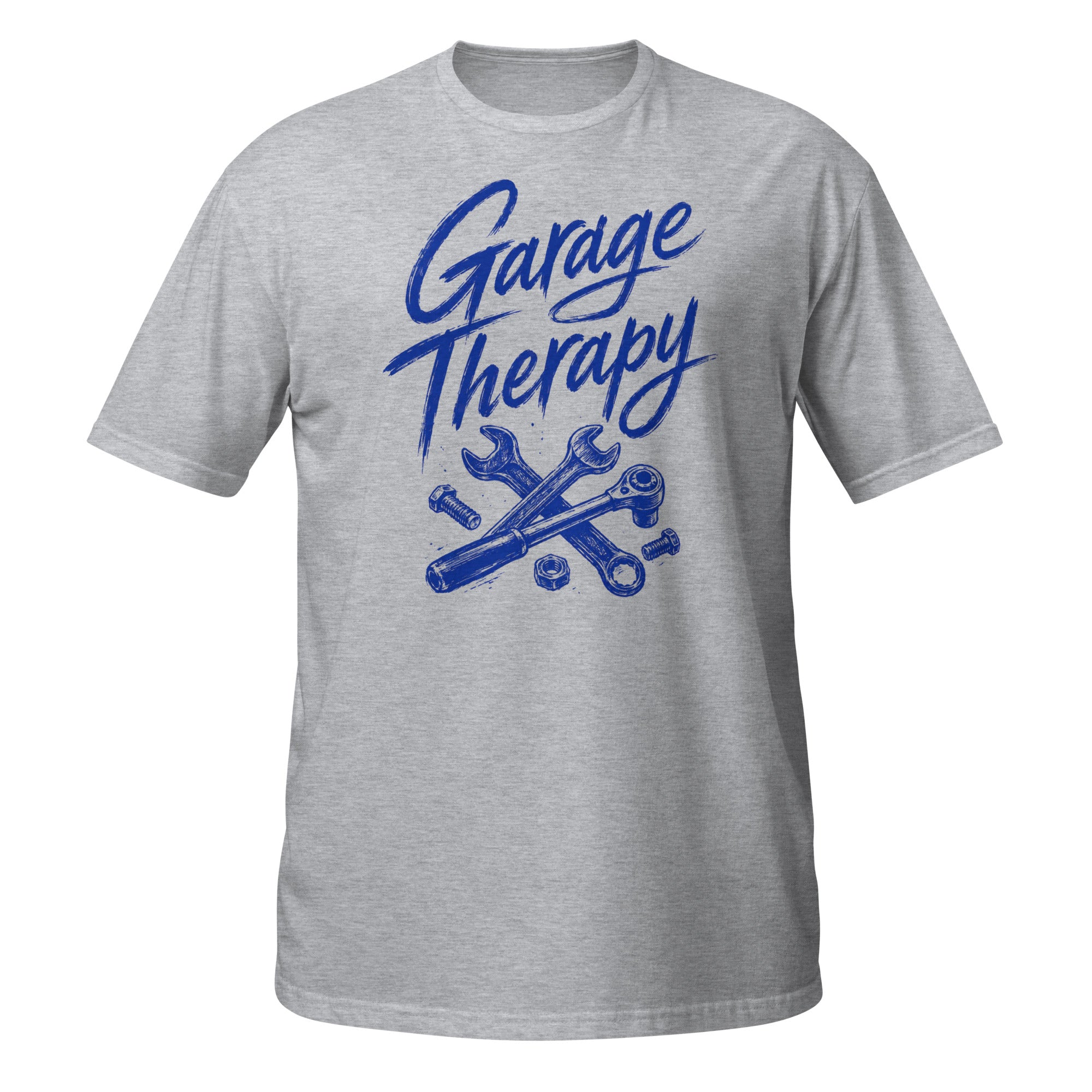 Garage Therapy Tee - Sketchline Tees blue ink doodle T-shirt