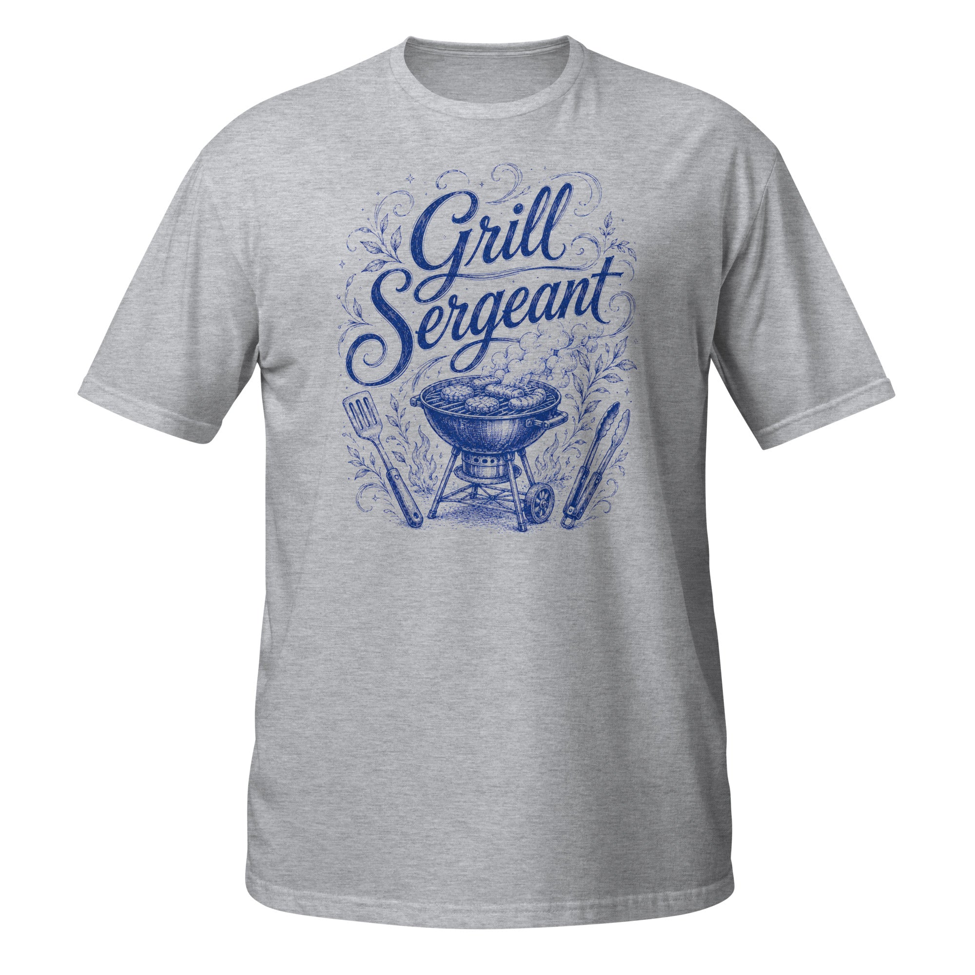 Grill Sergeant Tee - Sketchline Tees blue ink doodle T-shirt