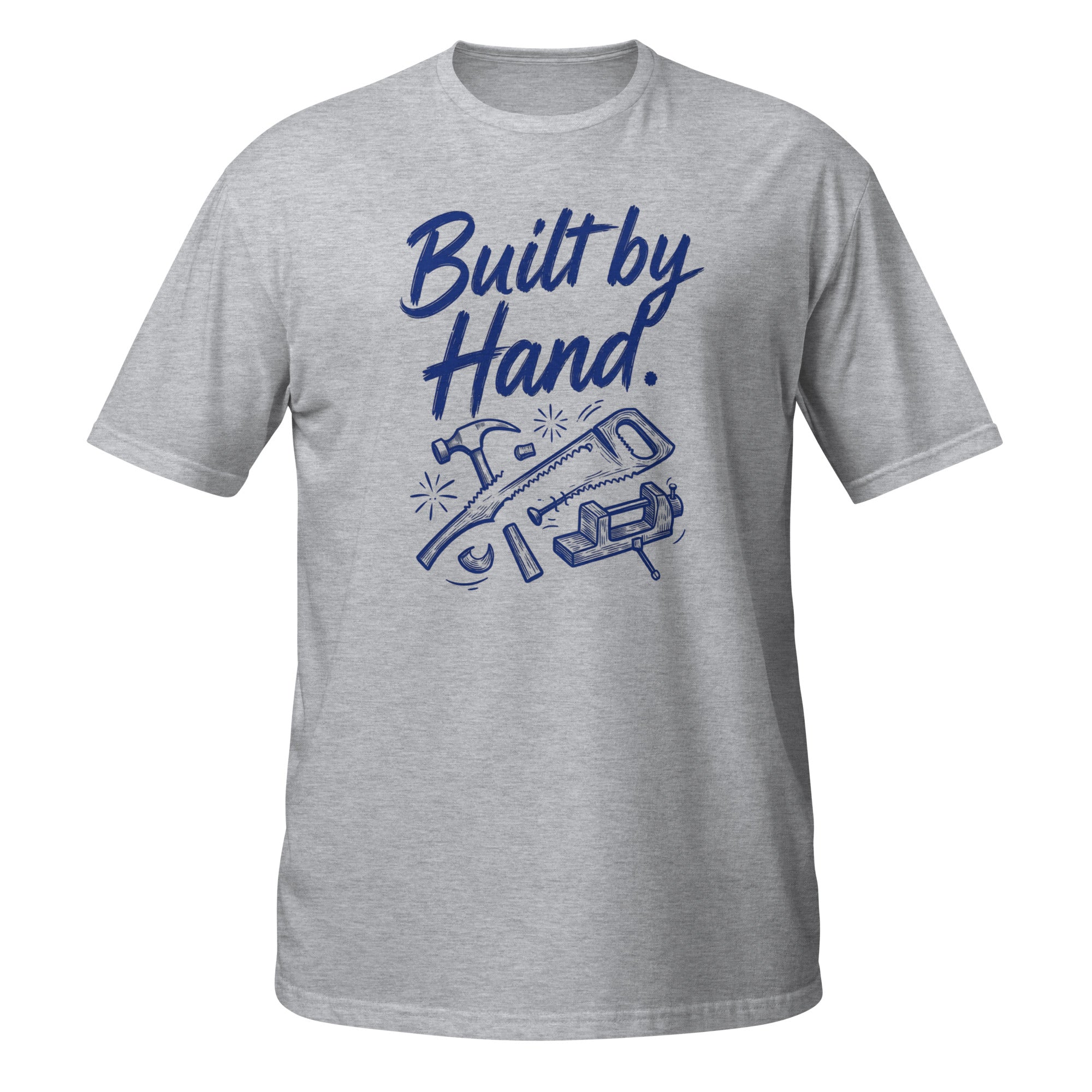 Built by Hand Tee - Sketchline Tees blue ink doodle T-shirt