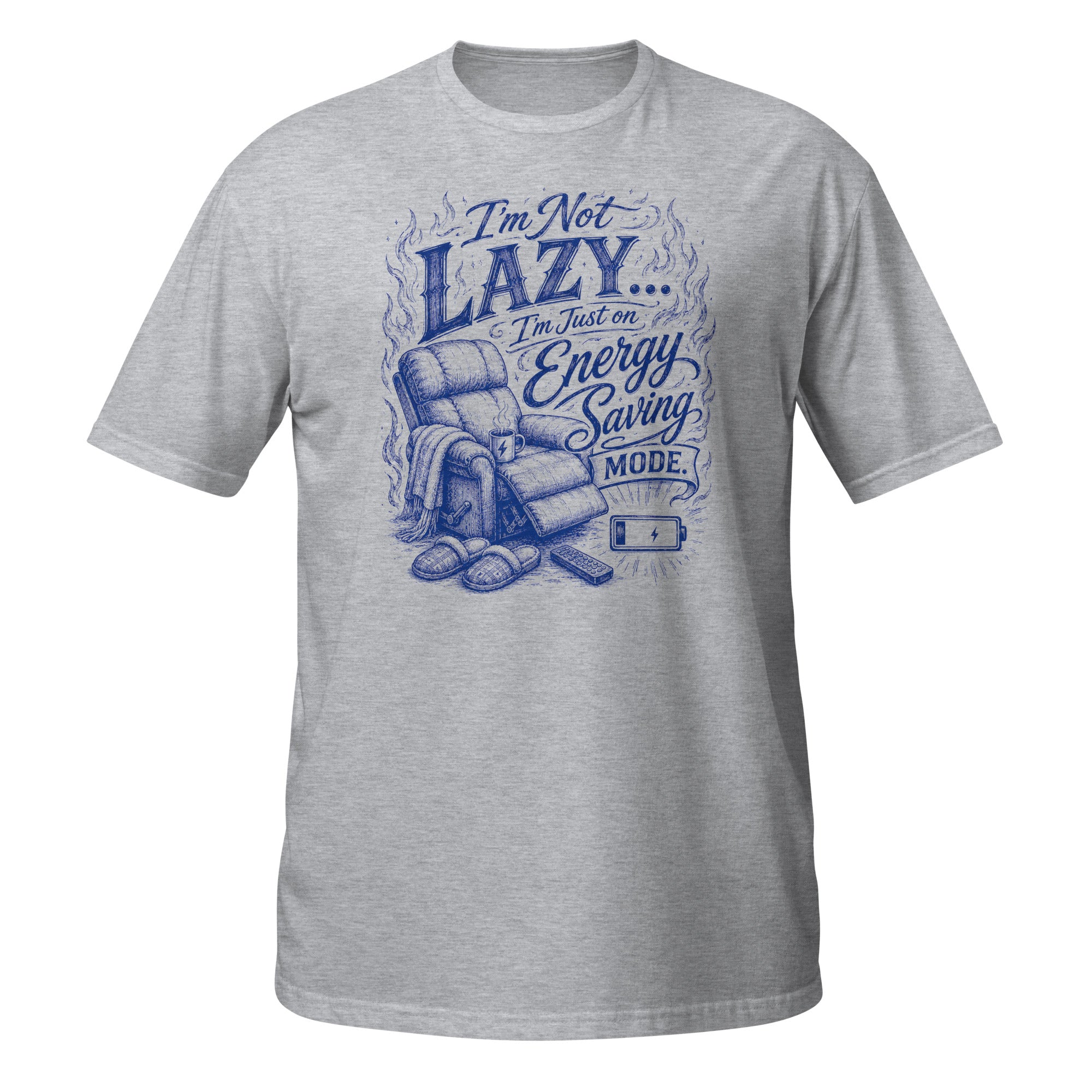 Lazy Energy Tee - Sketchline Tees blue ink doodle T-shirt