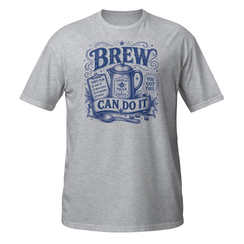 Brew Can Do It Tee - Sketchline Tees blue ink doodle T-shirt