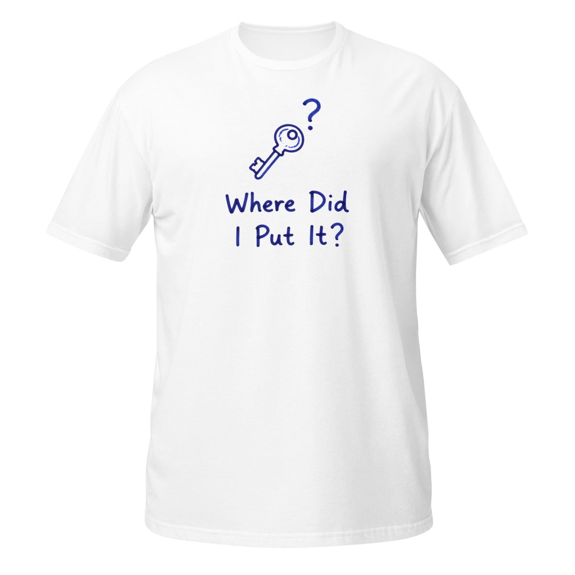 Where Did I Put It? Tee - Sketchline Tees blue ink doodle T-shirt