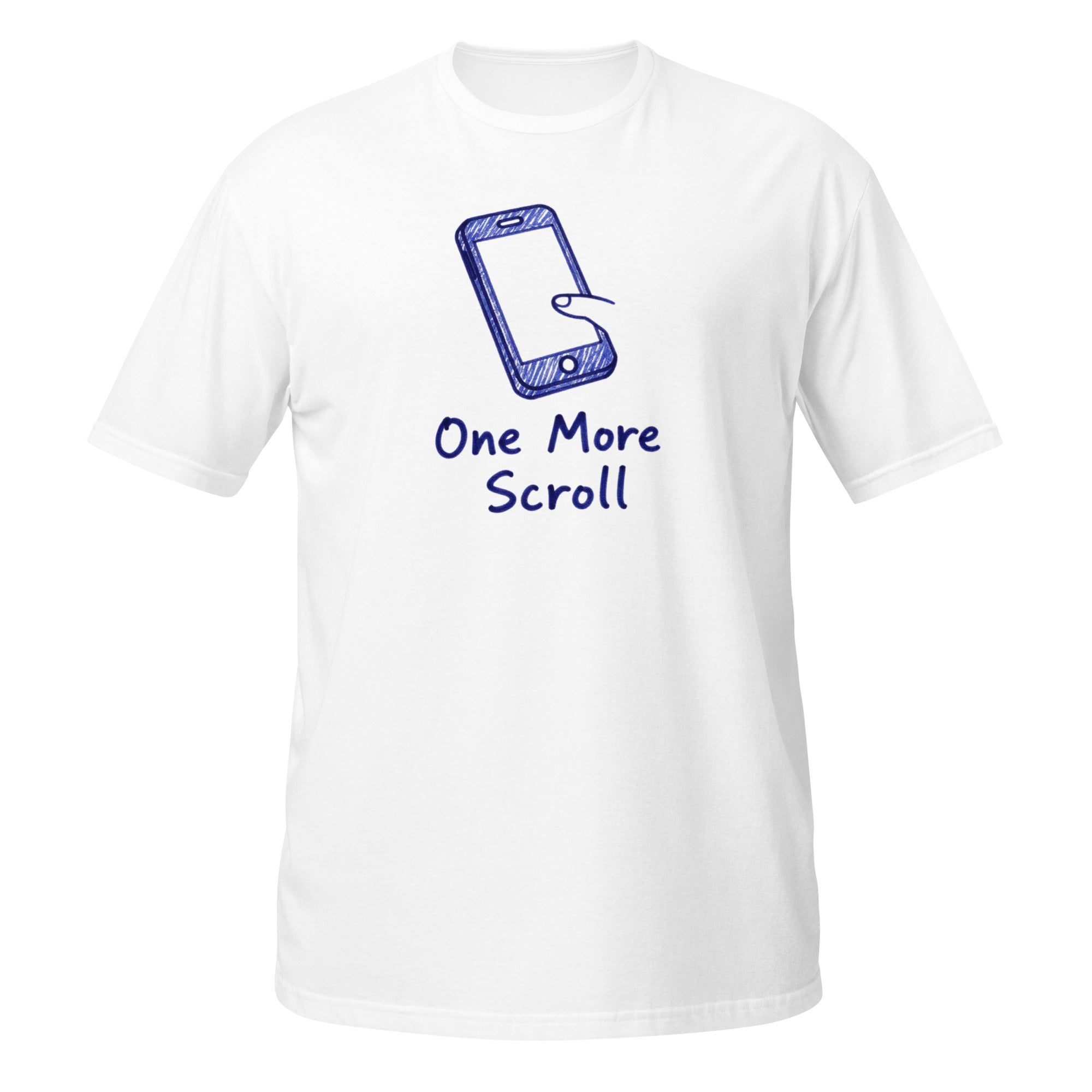 One More Scroll Tee - Sketchline Tees blue ink doodle T-shirt