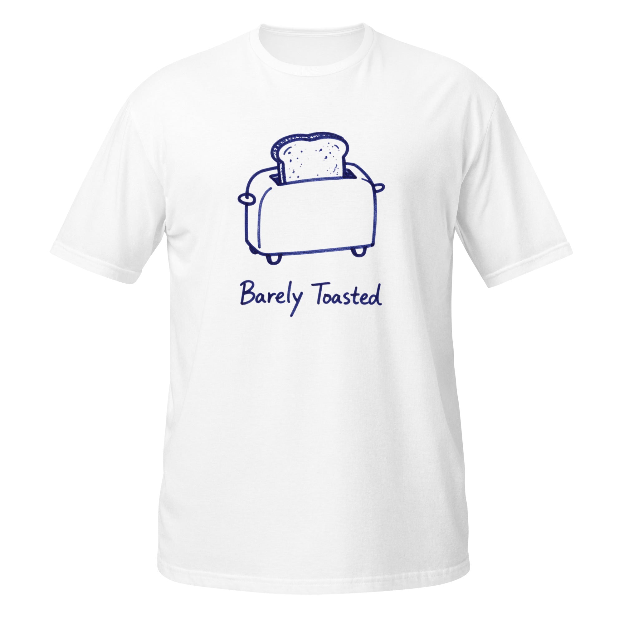 Barely Toasted Tee - Sketchline Tees blue ink doodle T-shirt