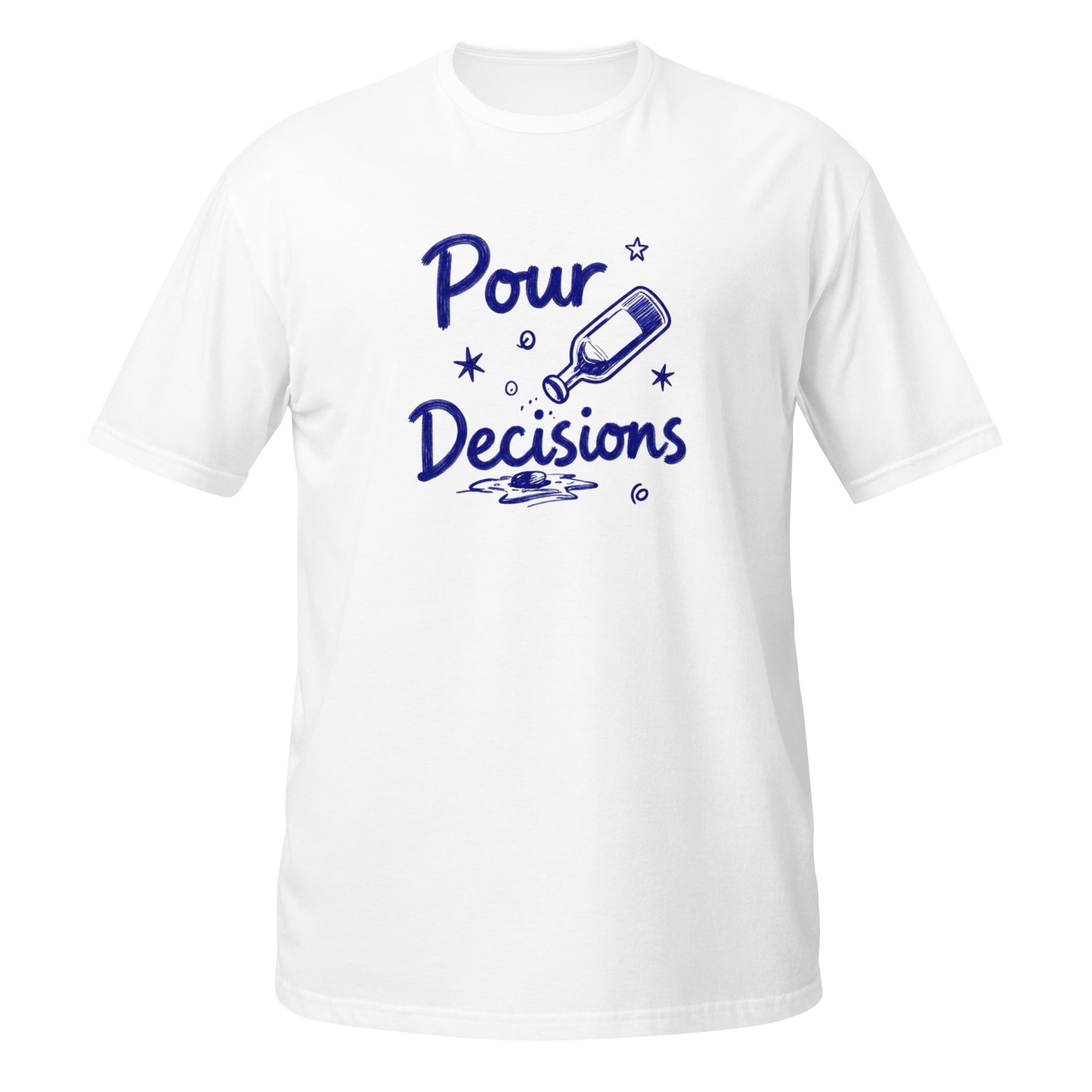 Pour Decisions Tee - Sketchline Tees blue ink doodle T-shirt
