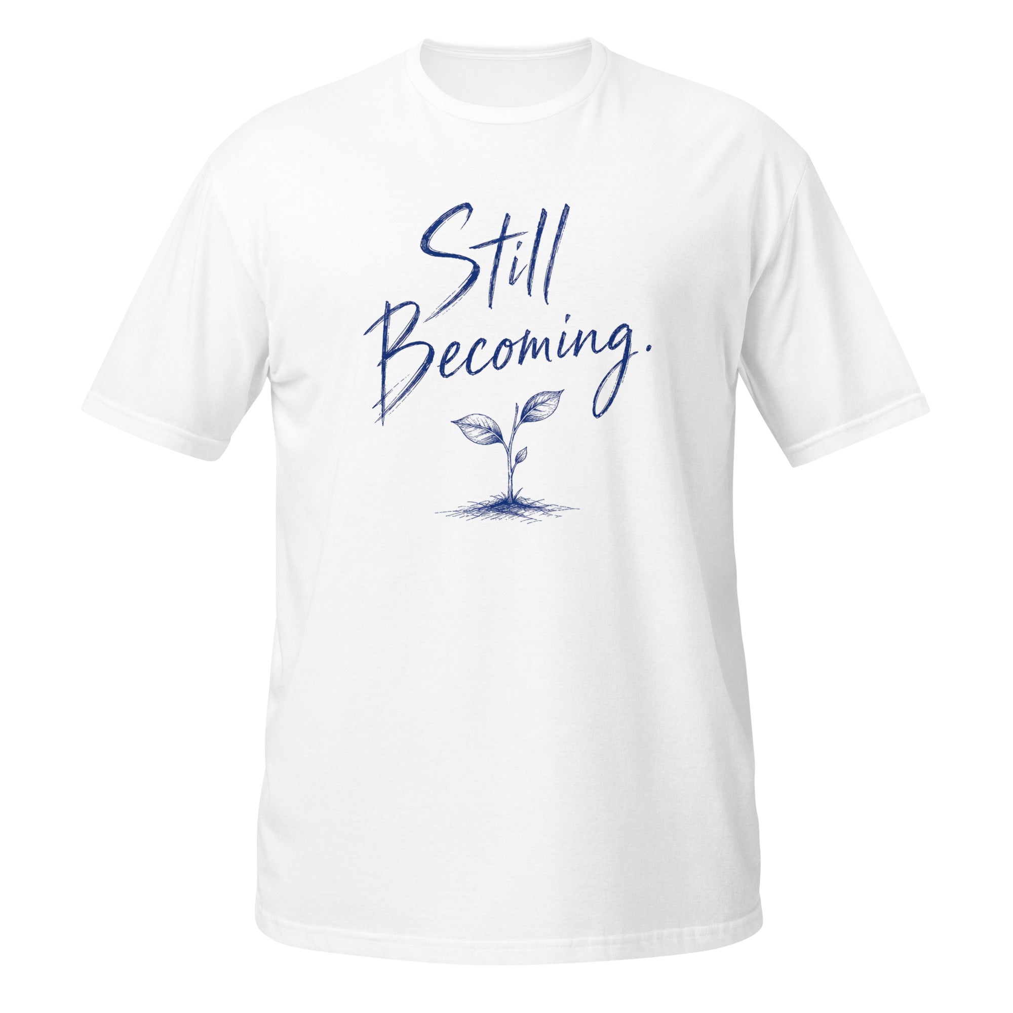 Still Becoming Tee - Sketchline Tees blue ink doodle T-shirt