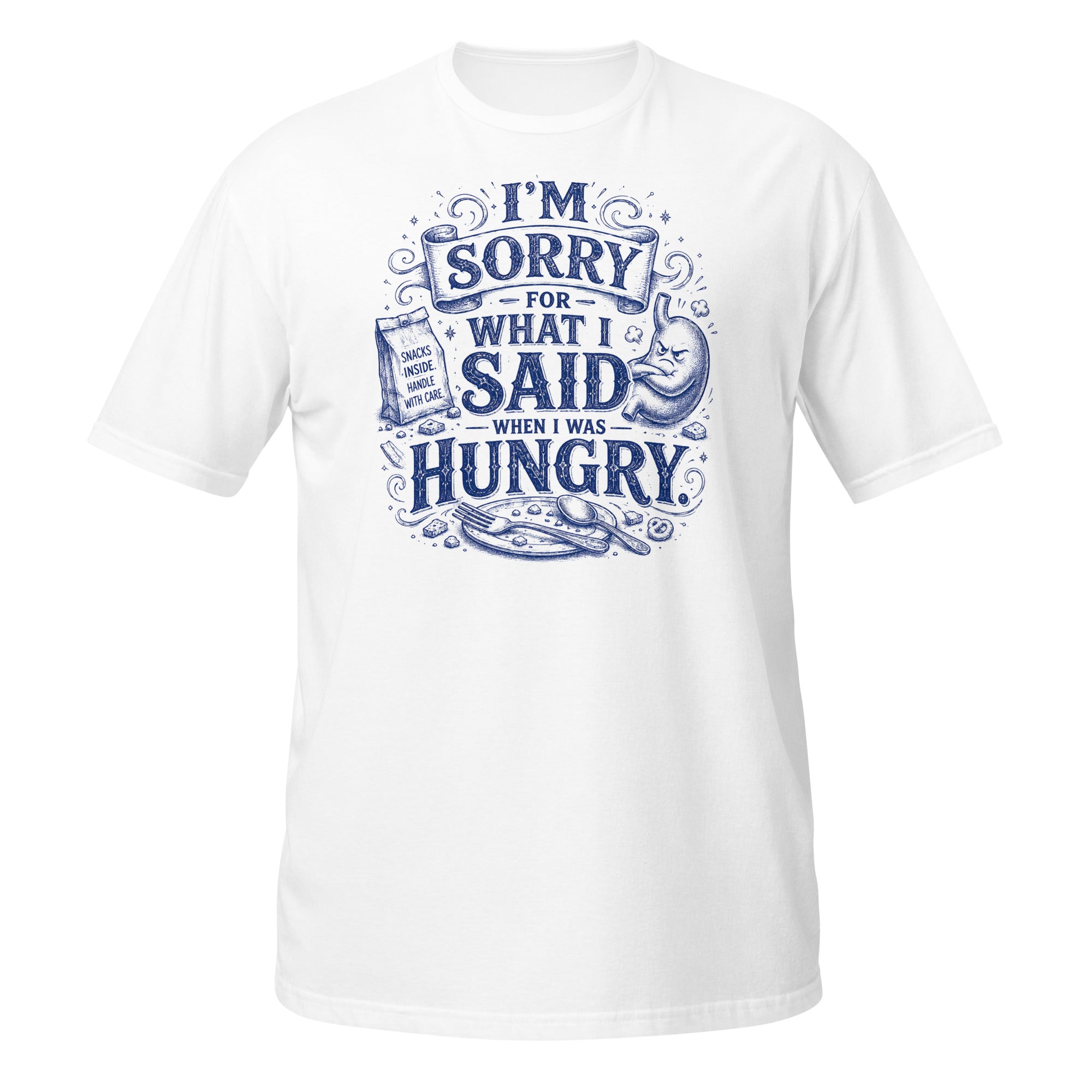 I'm Sorry I Said What I Said Tee - Sketchline Tees blue ink doodle T-shirt