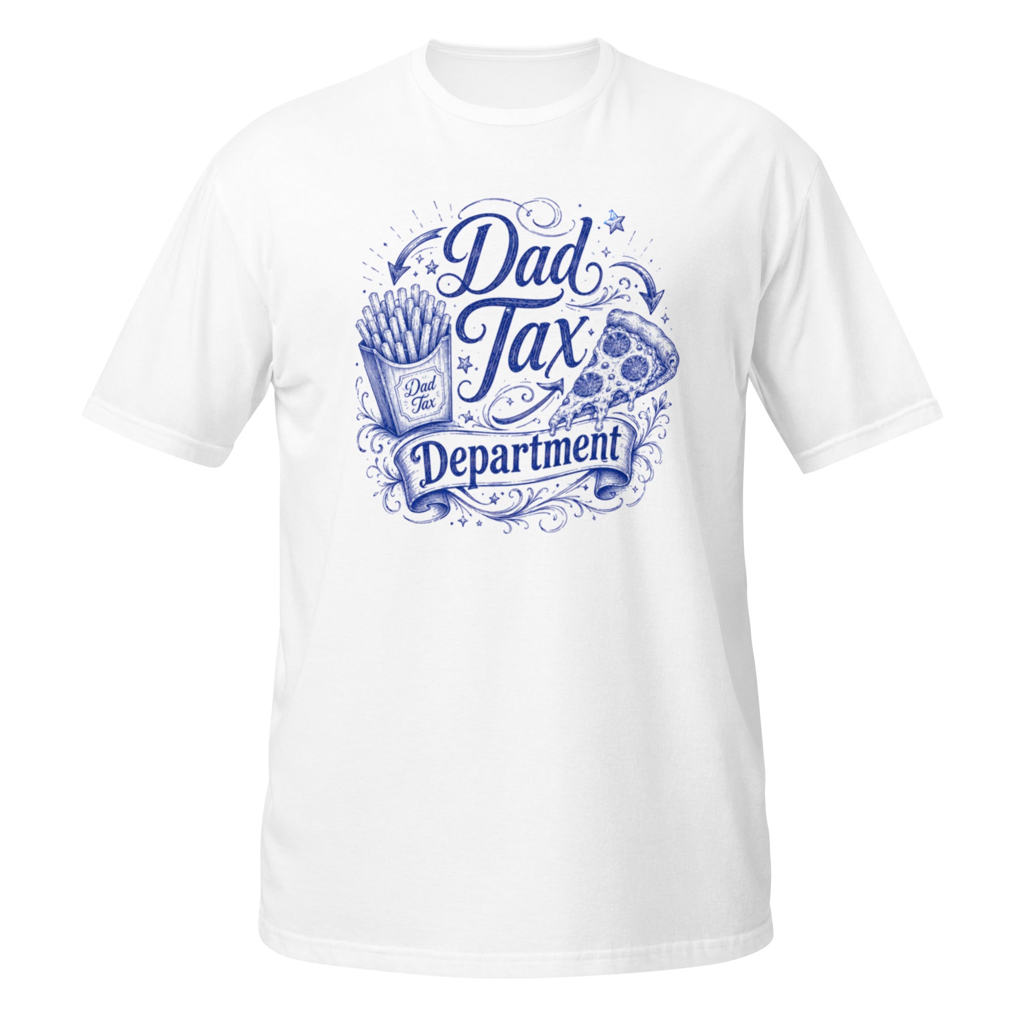 Dad Tax Tee - Sketchline Tees blue ink doodle T-shirt