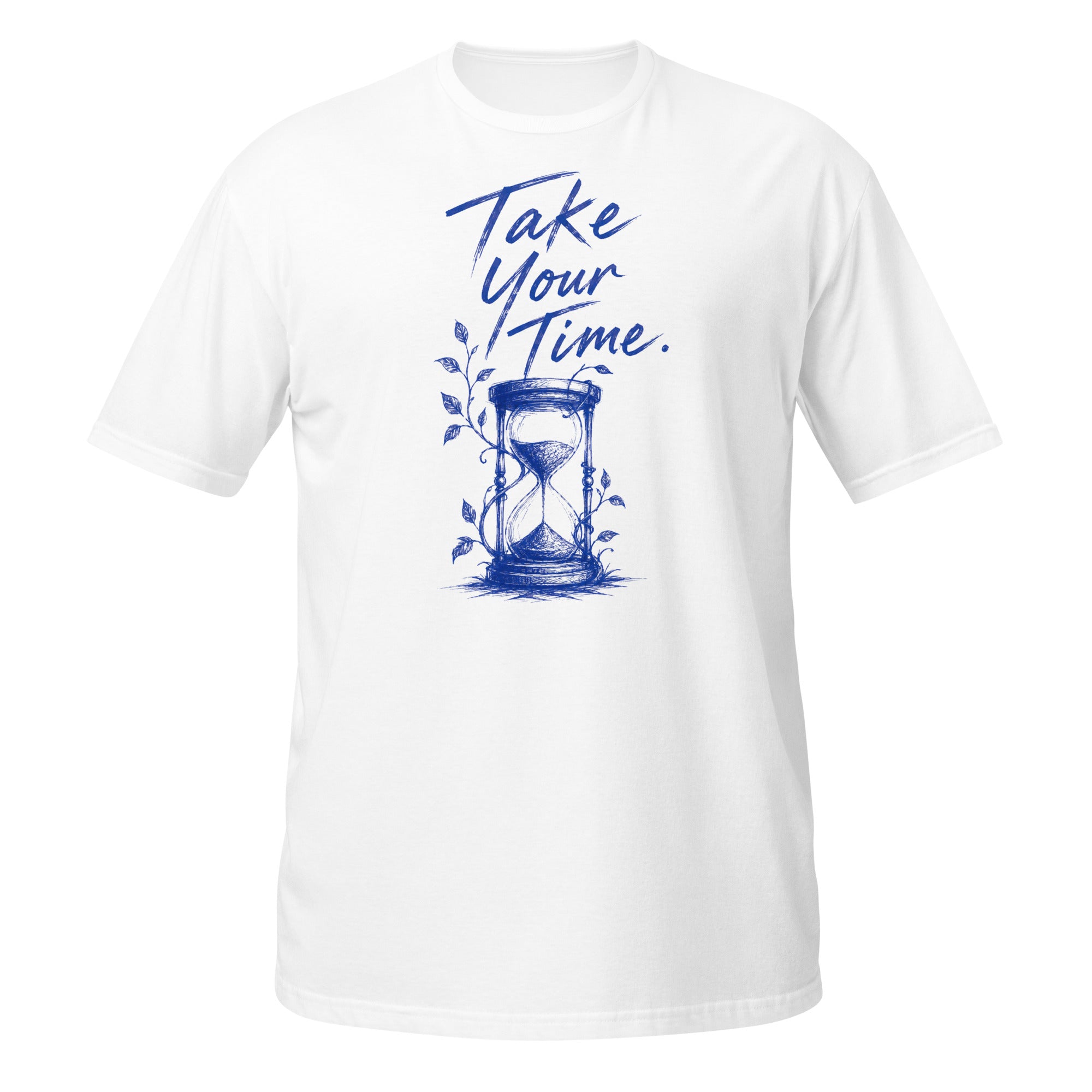 Take Your Time Tee - Sketchline Tees blue ink doodle T-shirt