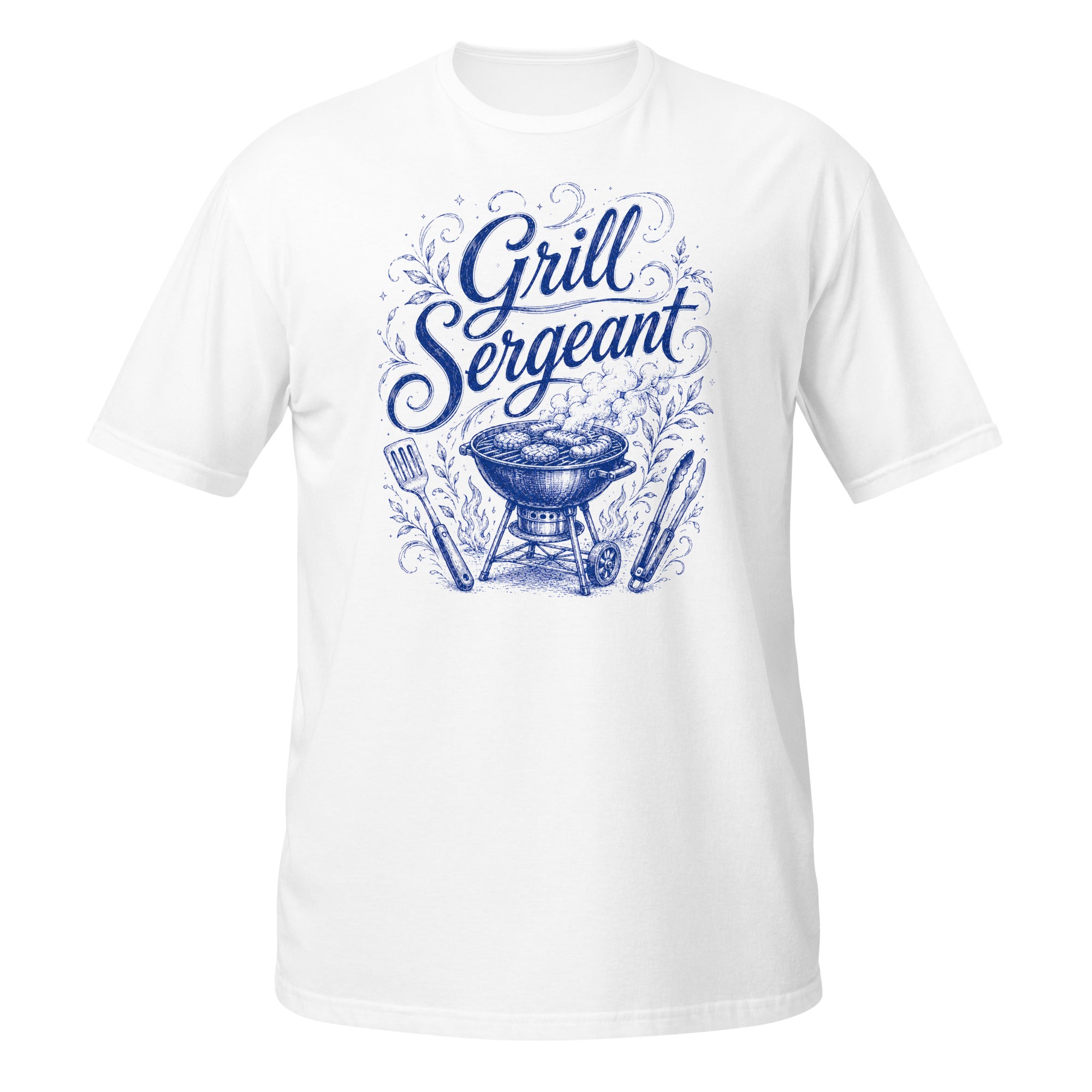 Grill Sergeant Tee - Sketchline Tees blue ink doodle T-shirt