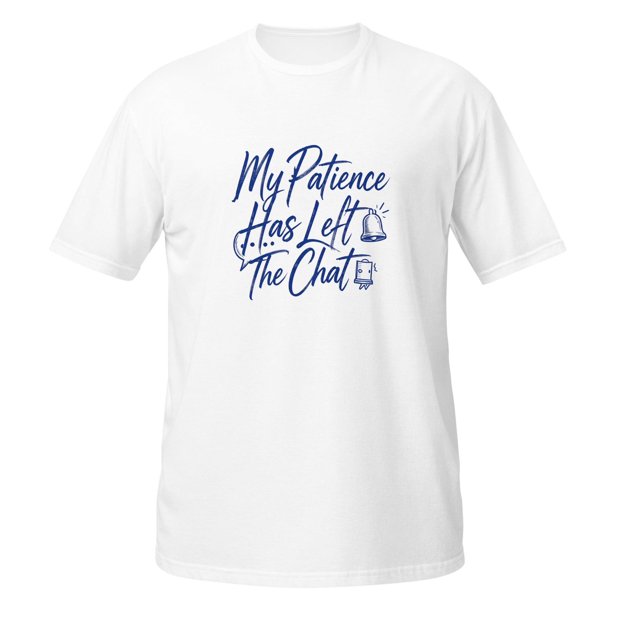 My Patience Has Left Tee - Sketchline Tees blue ink doodle T-shirt