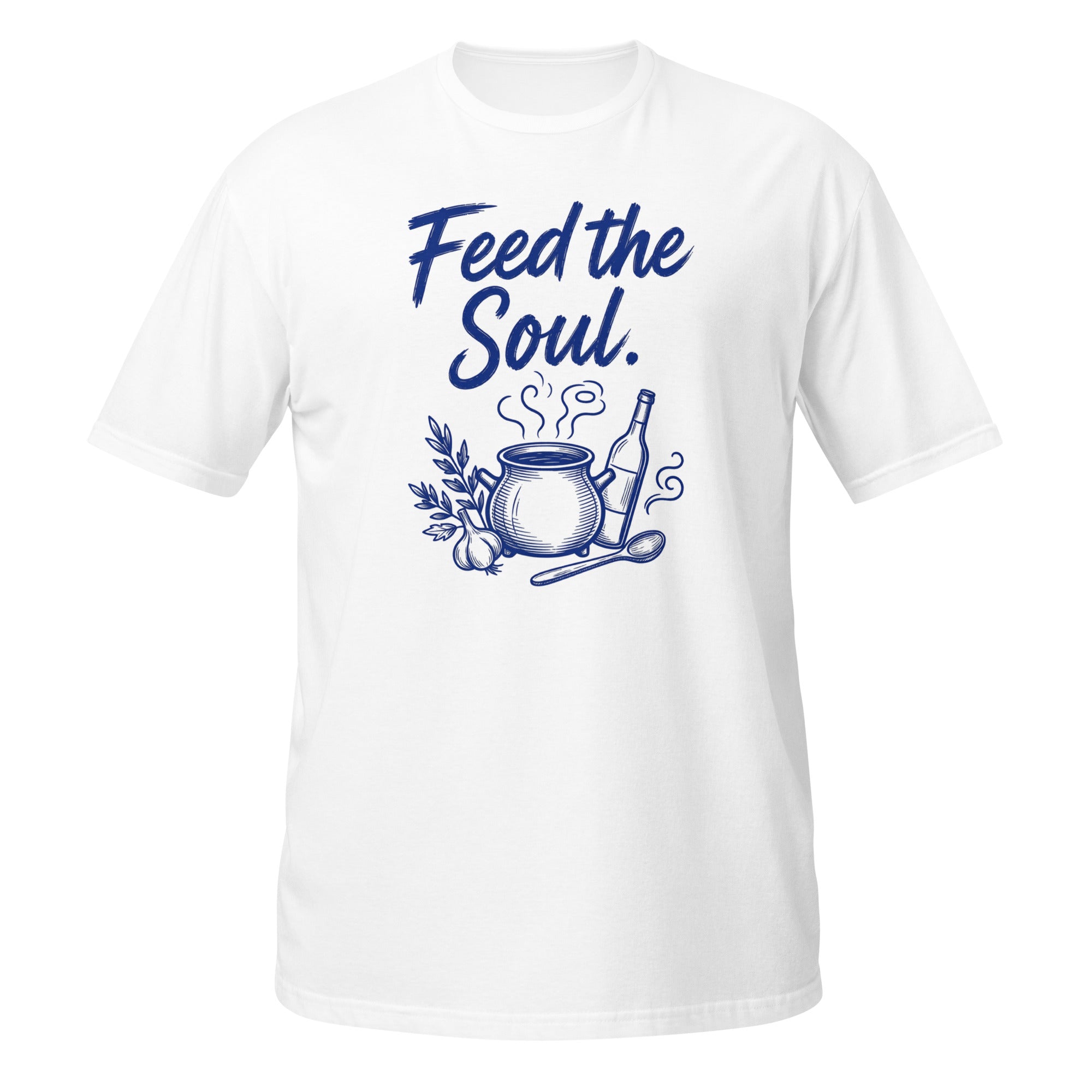 Feed the Soul Tee - Sketchline Tees blue ink doodle T-shirt