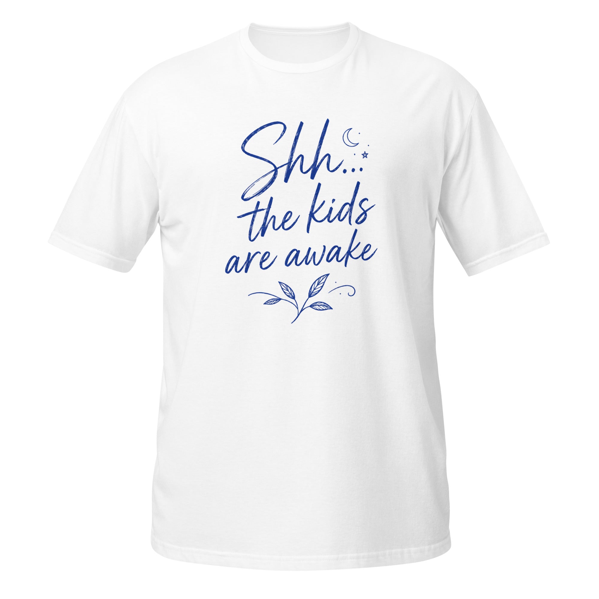 Shh, the Kids Are Awake Tee - Sketchline Tees kids blue ink doodle T-shirt