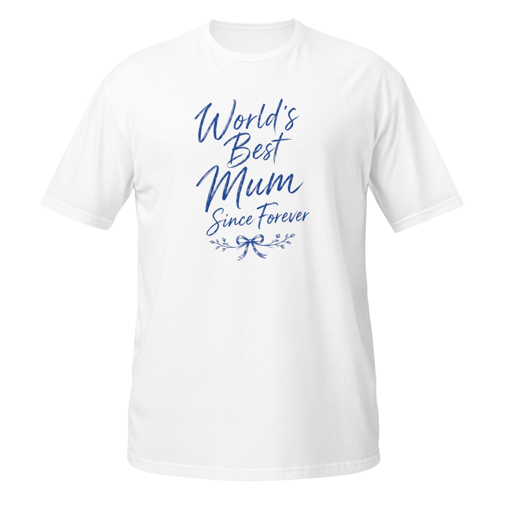 World's Best Mum Tee - Sketchline Tees blue ink doodle T-shirt