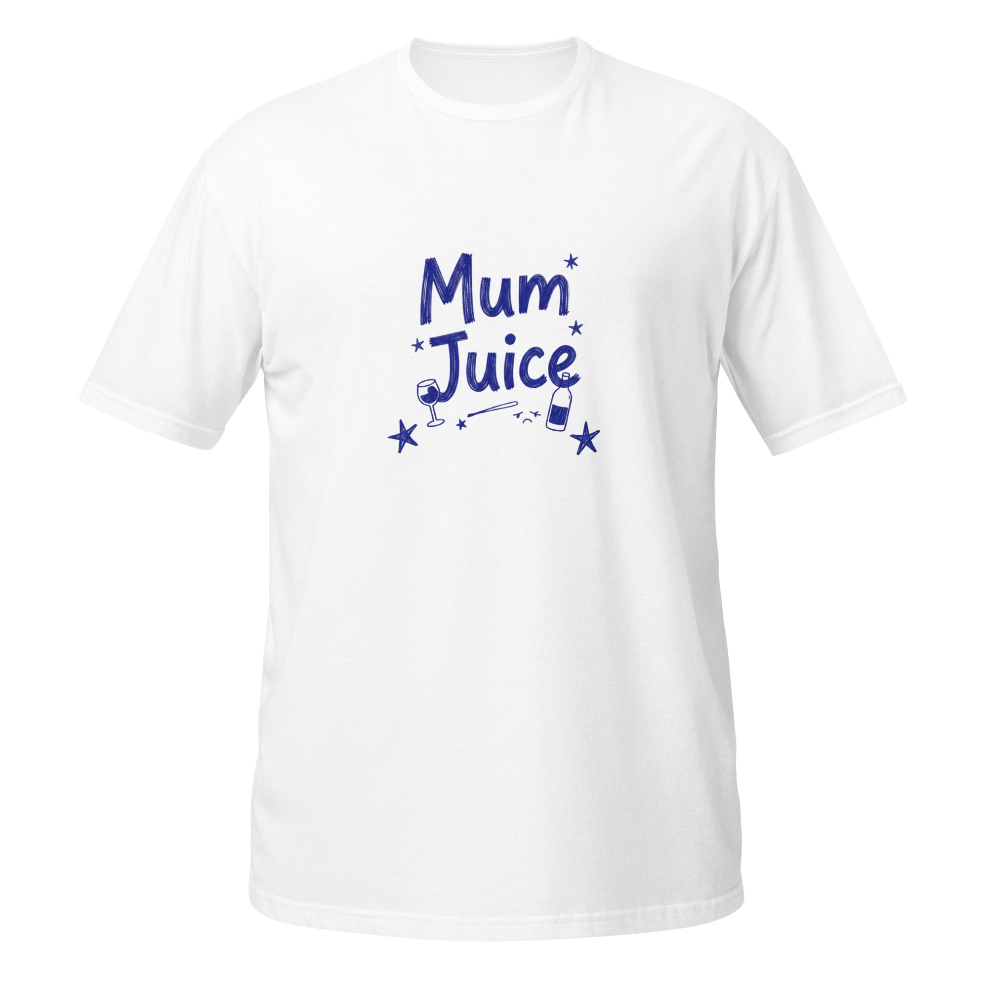 Mum Juice Tee - Sketchline Tees blue ink doodle T-shirt