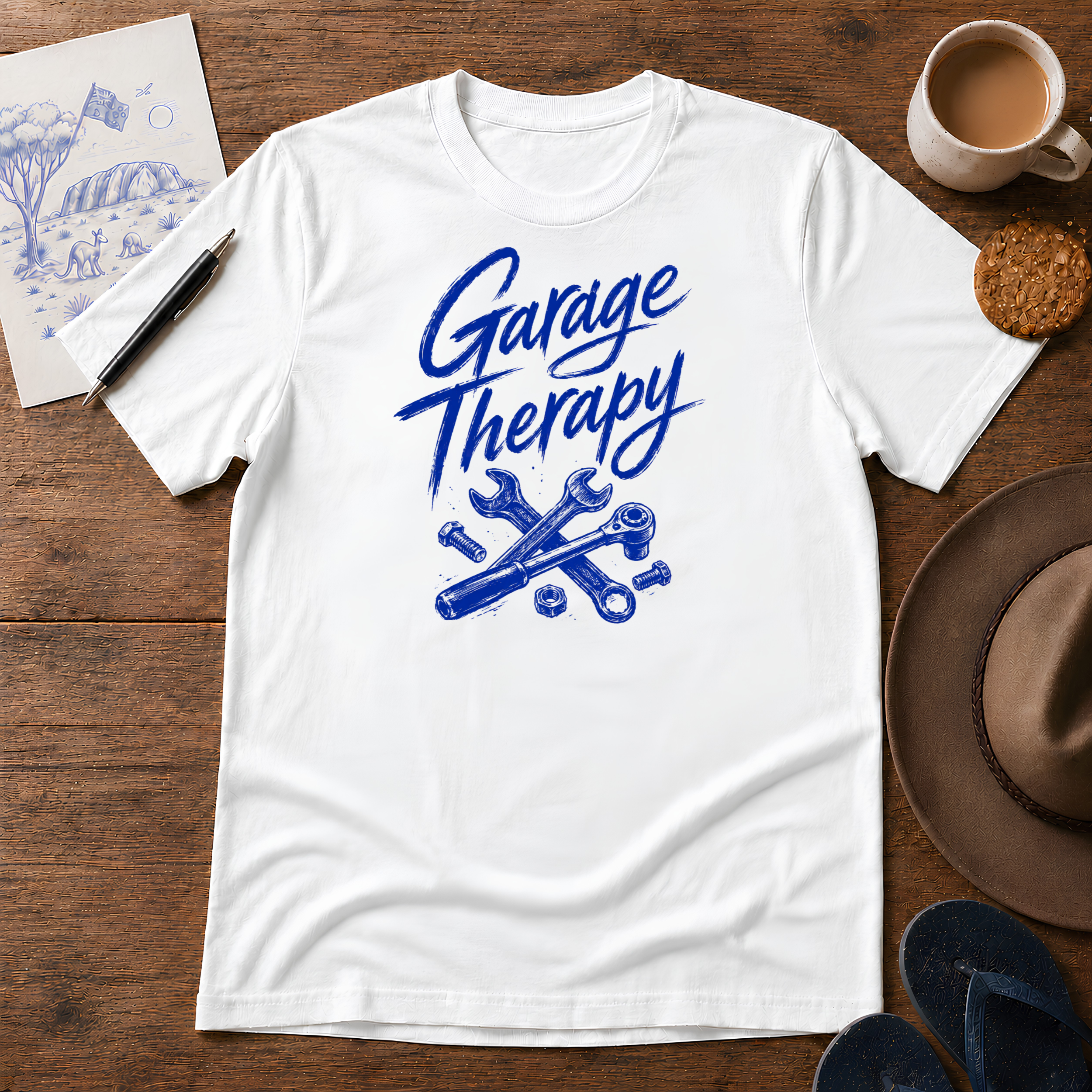 Garage Therapy Tee ink-sketch T-shirt, product image 5