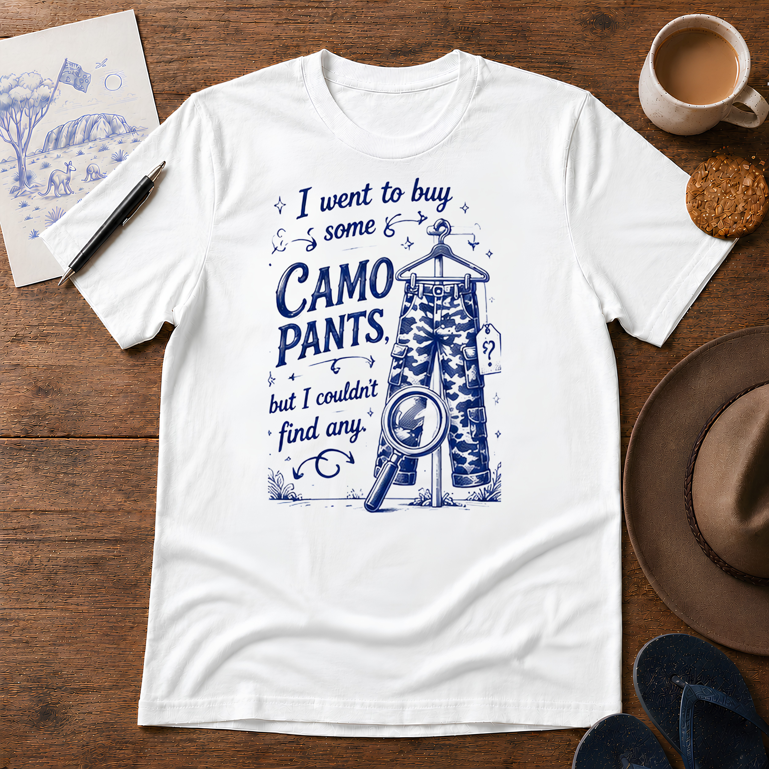 Camo Pants Tee ink-sketch T-shirt, product image 6