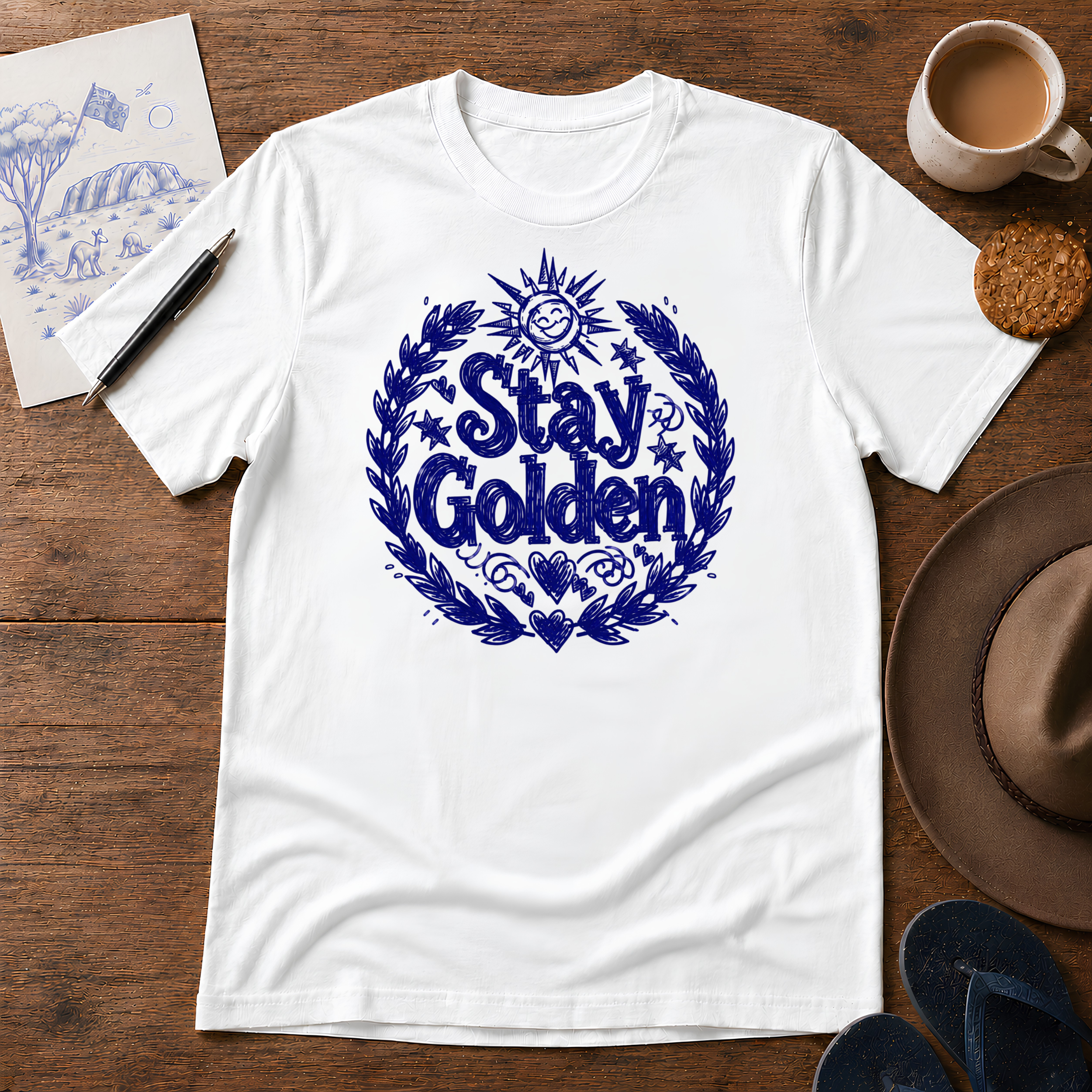 Stay Golden Tee ink-sketch T-shirt, product image 6
